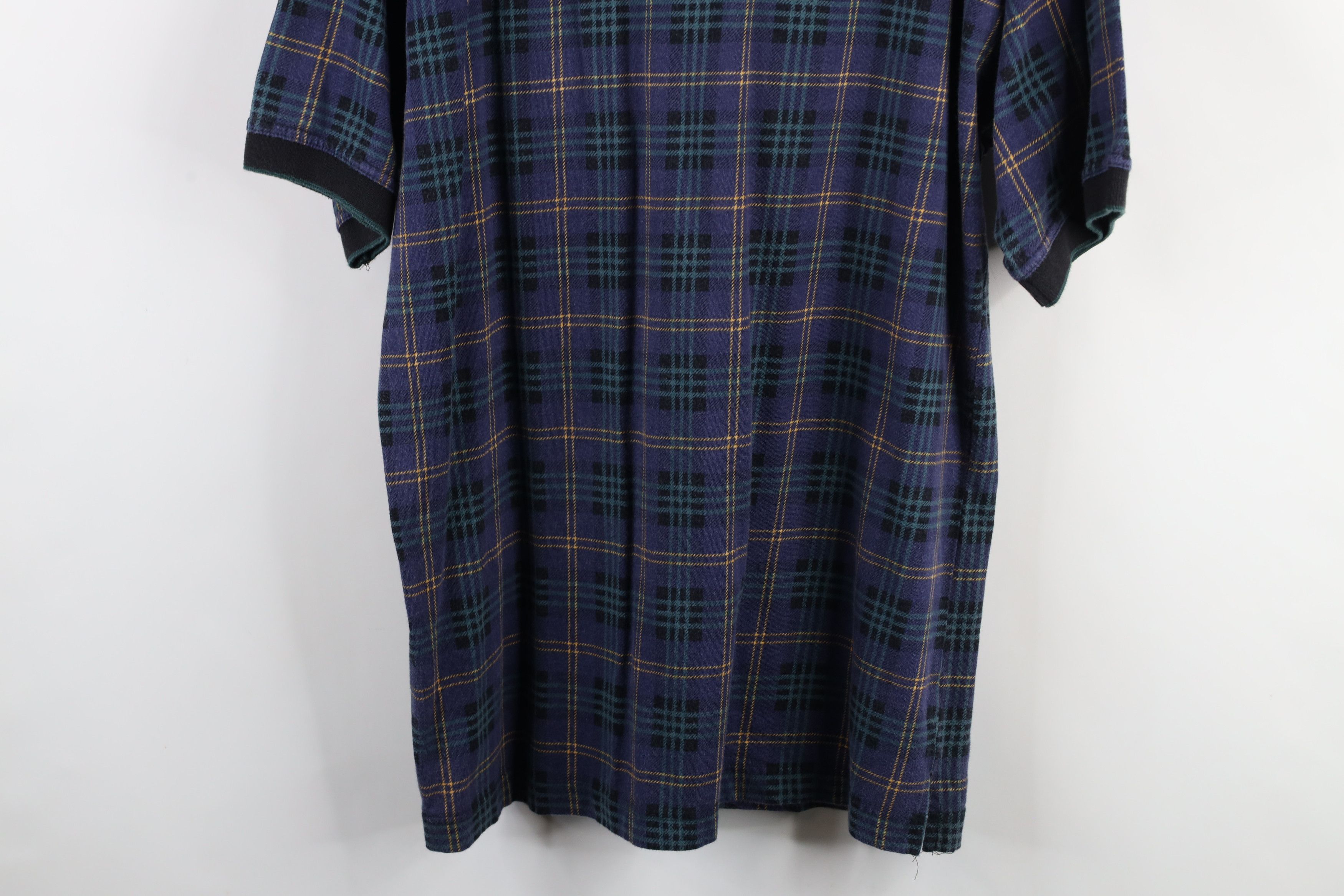 Vintage Vintage 90s Streetwear Checkered Knit Collared Polo Shirt Size US L / EU 52-54 / 3 - 9 Thumbnail
