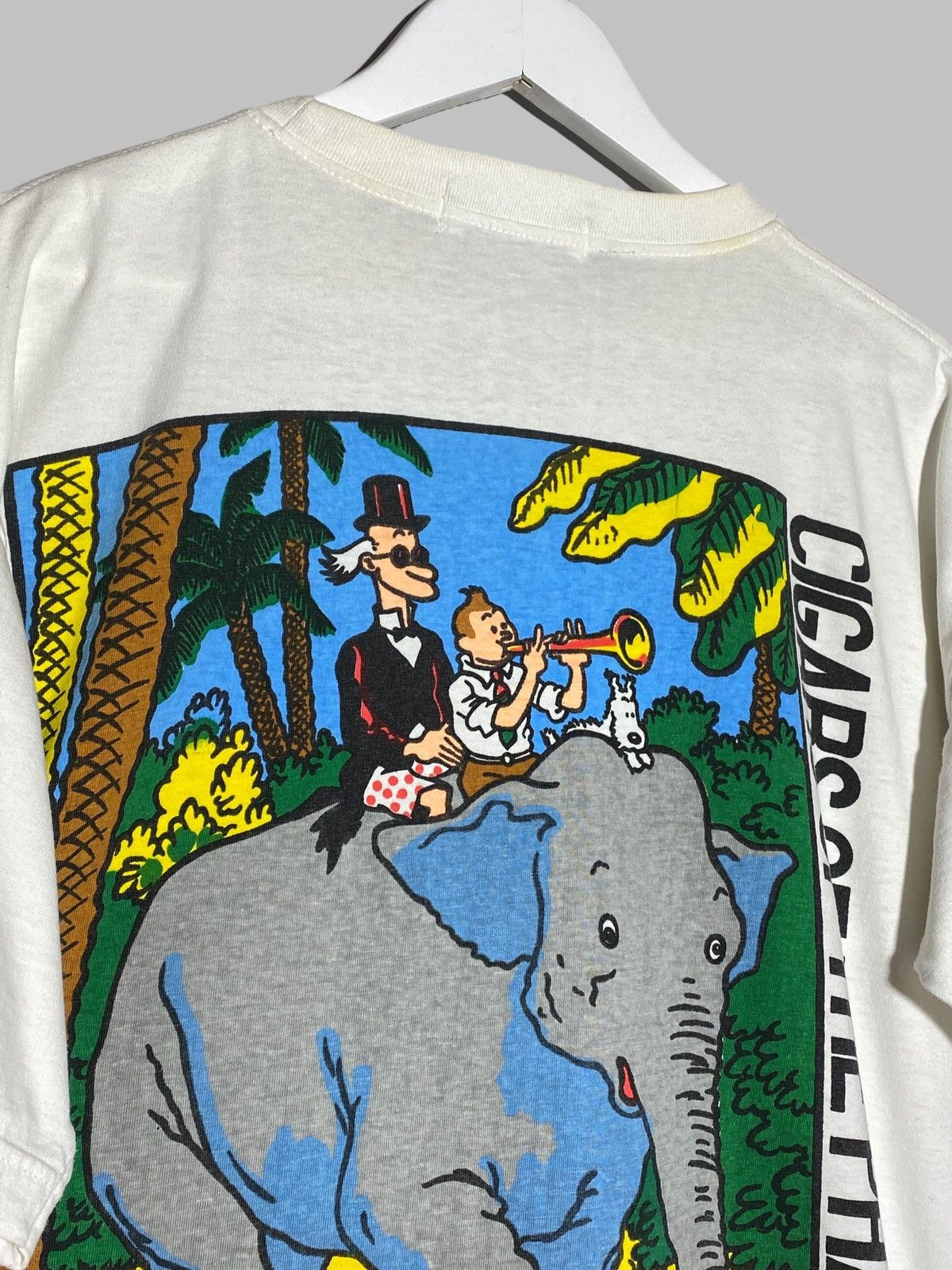 Cartoon Network 🔥 TINTIN CIGARS OF PHARAOH ELEPHANT SAFARI 90s GRAPHIC 🔥 Size US XL / EU 56 / 4 - 4 Thumbnail