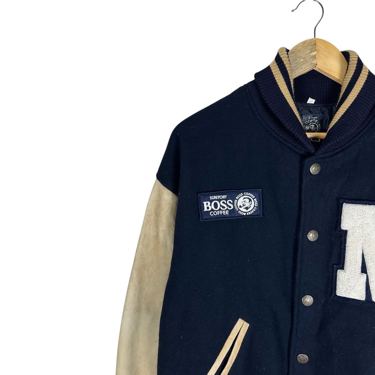 Japanese Brand SUNTORY BOSS COFFEE VARSITY JACKET Size US L / EU 52-54 / 3 - 4 Thumbnail