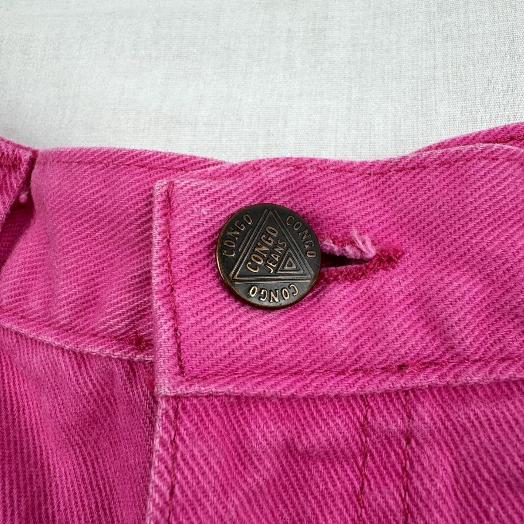 Vintage VINTAGE Congo Jeans Shorts Womens 10 Hipster 80s High Waist Pink Denim 80s Barbie USA Womens Size 32" / US 10 / IT 46 - 3 Thumbnail