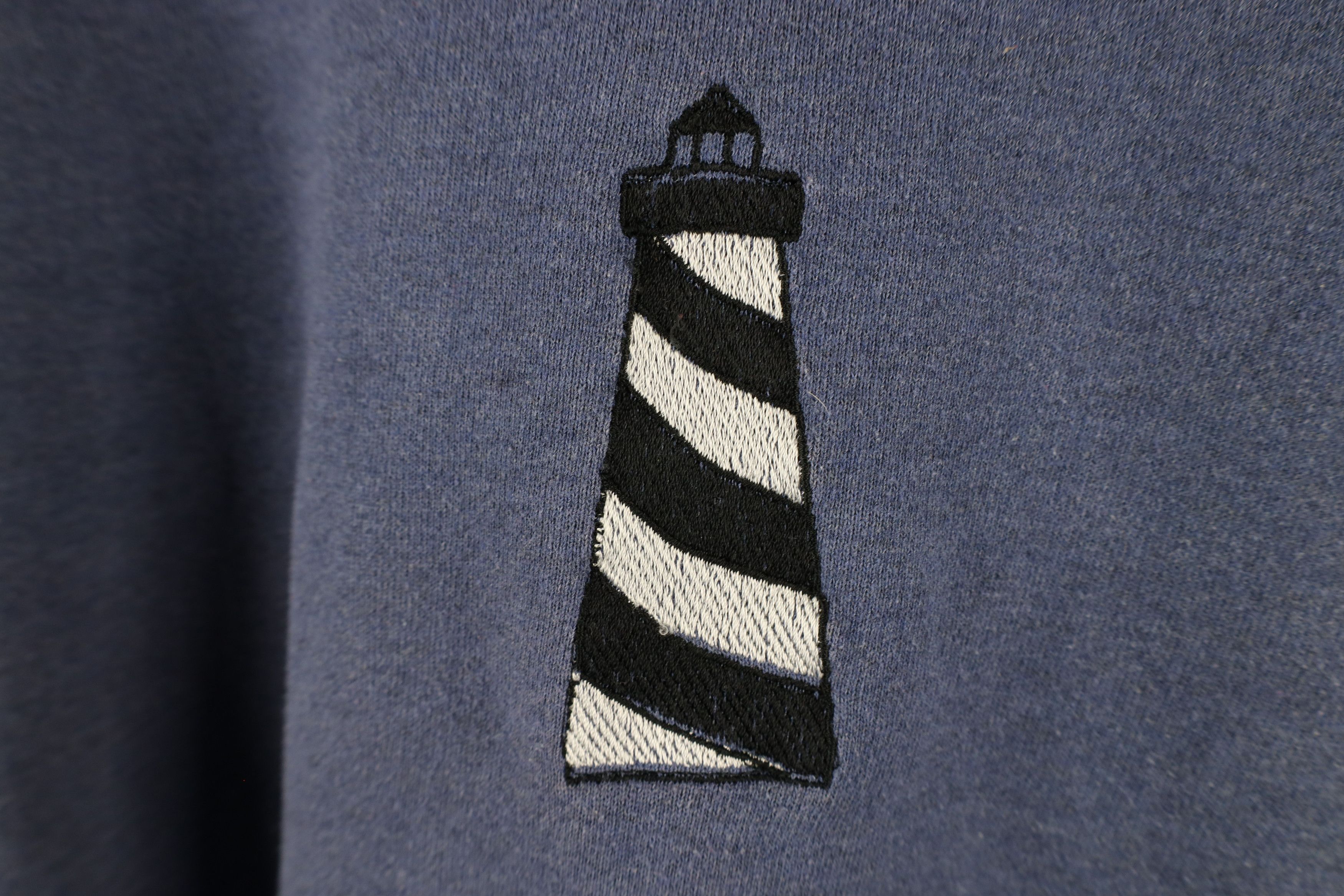 Russell Athletic × Vintage Vintage 90s Russell Athletic Lighthouse Sweatshirt Blue USA Size L / US 10 / IT 46 - 4 Thumbnail