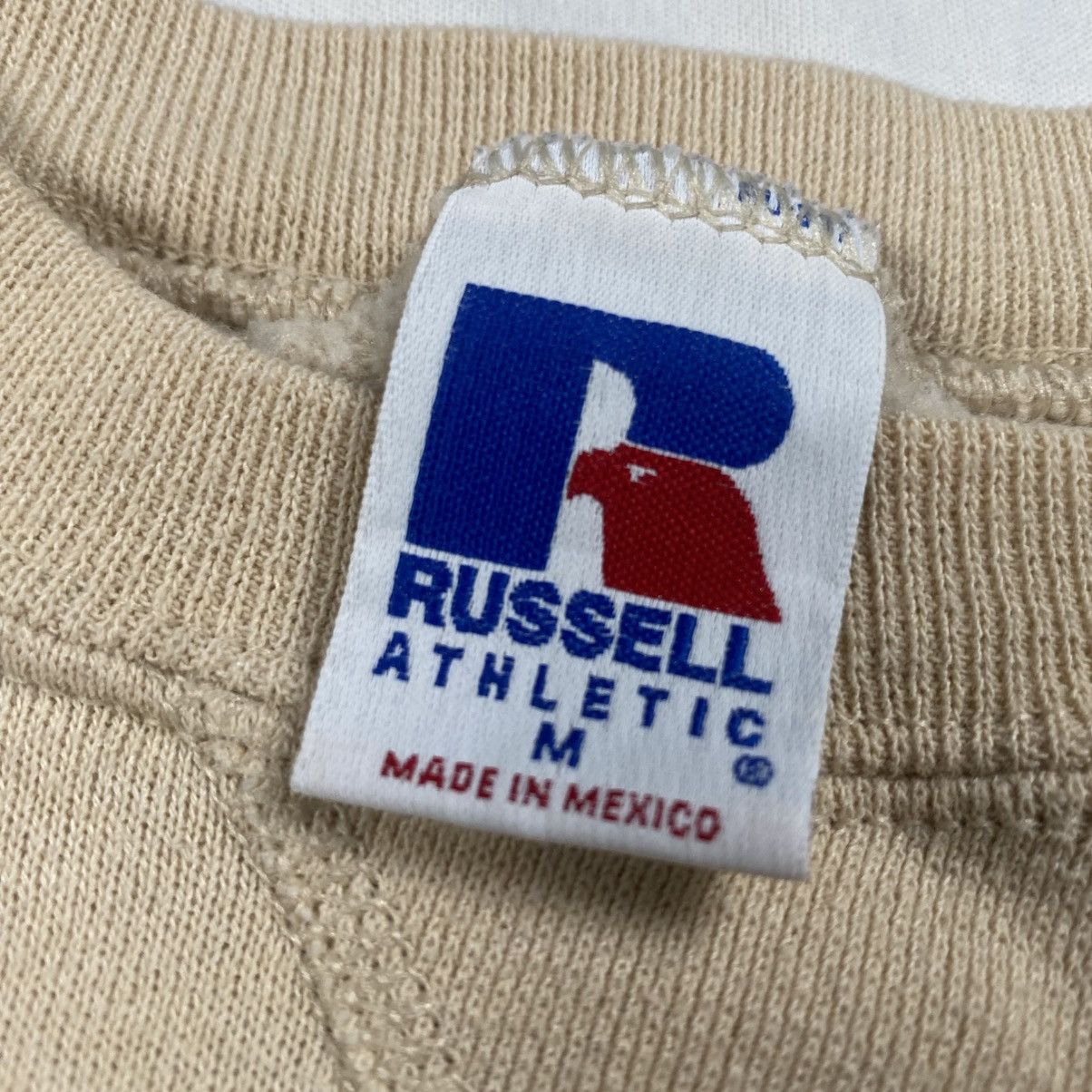 Russell Athletic Vintage y2k Russell Beige Blank Boxy Crewneck Size US M / EU 48-50 / 2 - 6 Thumbnail