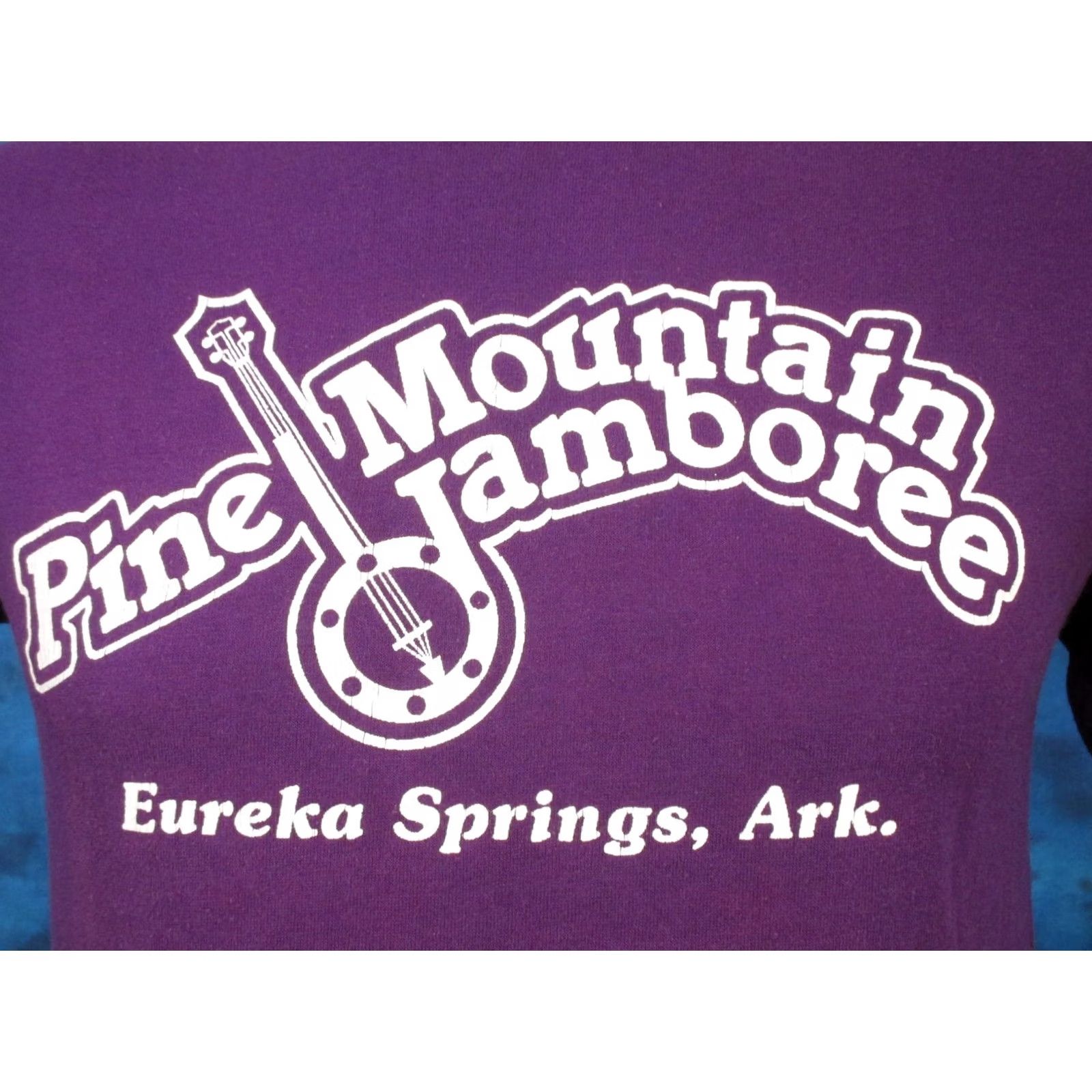 Velva Sheen VINTAGE Velva Sheen T-Shirt Eureka Springs Arkansas 80s PINE MOUNTAIN JAMBOREE Purple Small 50% Cotton/50% Polyester Mens XS-S concert 80s 90s Size US S / EU 44-46 / 1 - 6 Thumbnail