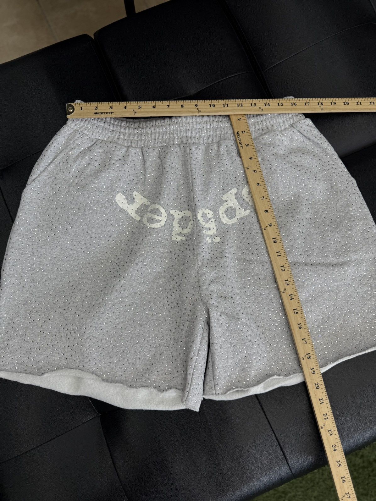 Sp5der Sp5der VVS Rhinestone Cotton Shorts Size (XL) NEW Size US 34 / EU 50 - 6 Thumbnail