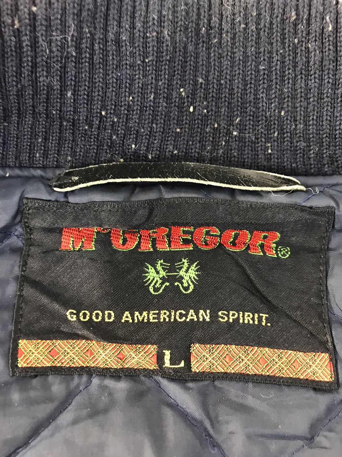 Vintage McGregor Varsity Jacket Wool Sleeve Quilted Padded Inner Size US L / EU 52-54 / 3 - 7 Thumbnail