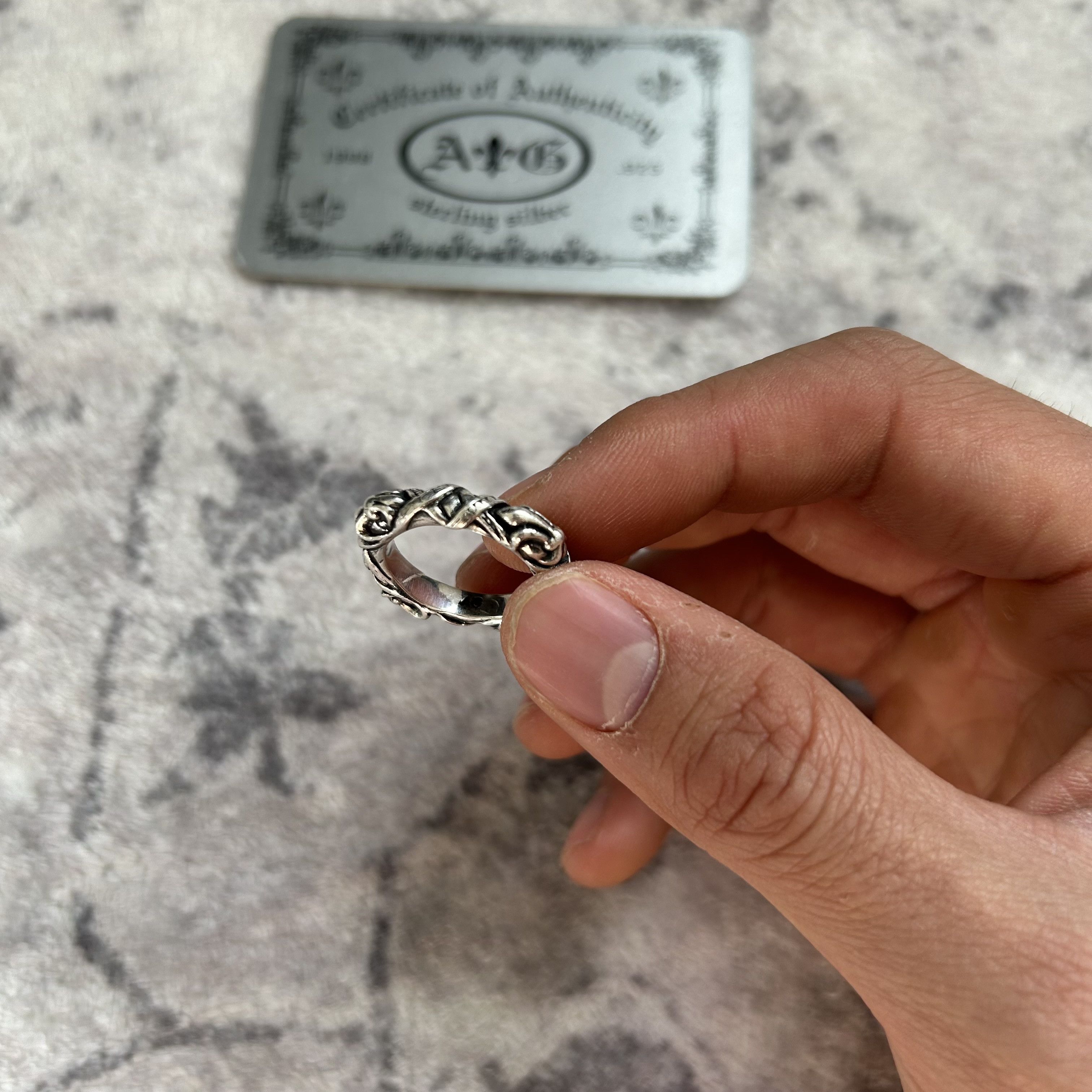 アクセサリー A&G Large Cross Ring アクセサリー A&G Large Cross Ring A&G Sterling Silver 925 Ring US