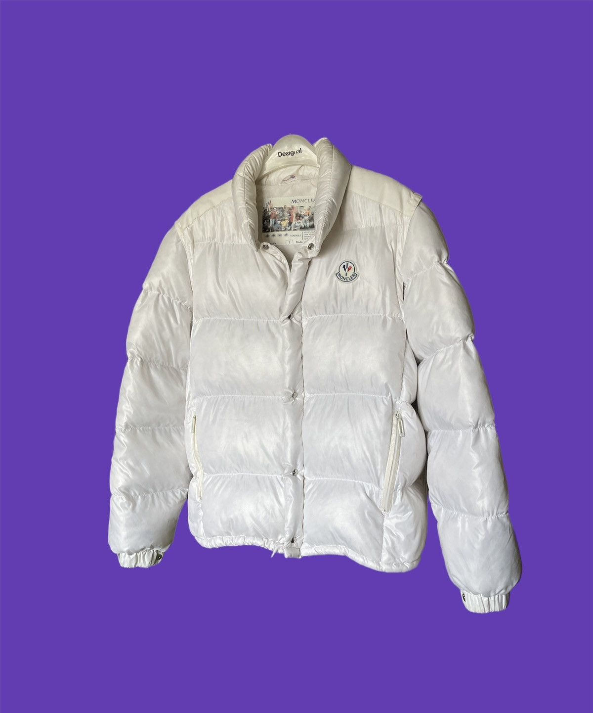 Moncler × Moncler Grenoble × Vintage 80’s 2 in 1 Moncler Grenoble Down Jacket Vest Vintage White Size US M / EU 48-50 / 2 - 2 Thumbnail