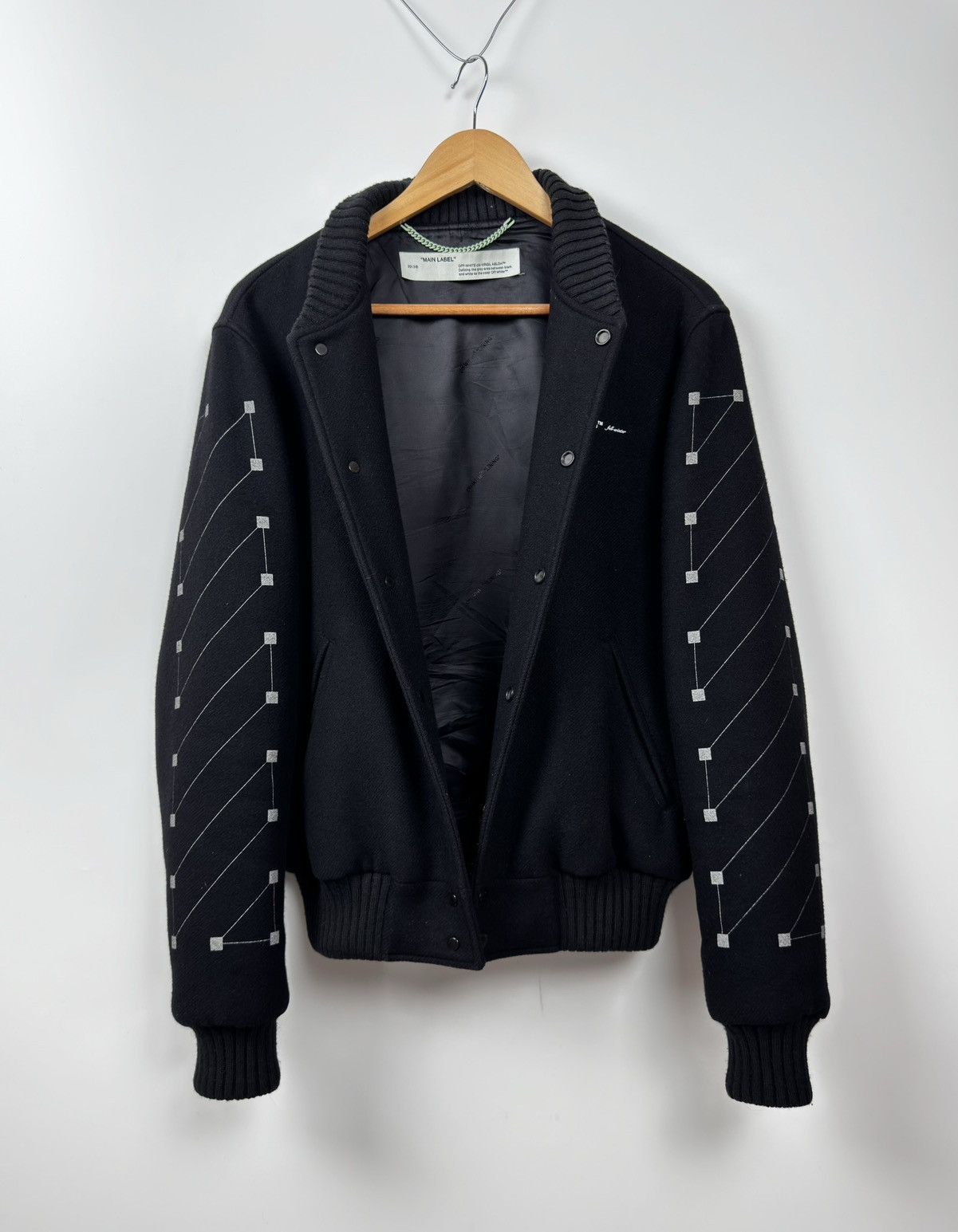 Off-White Off-White Logo Varsity Virgin Wool Jacket Size US M / EU 48-50 / 2 - 8 Thumbnail