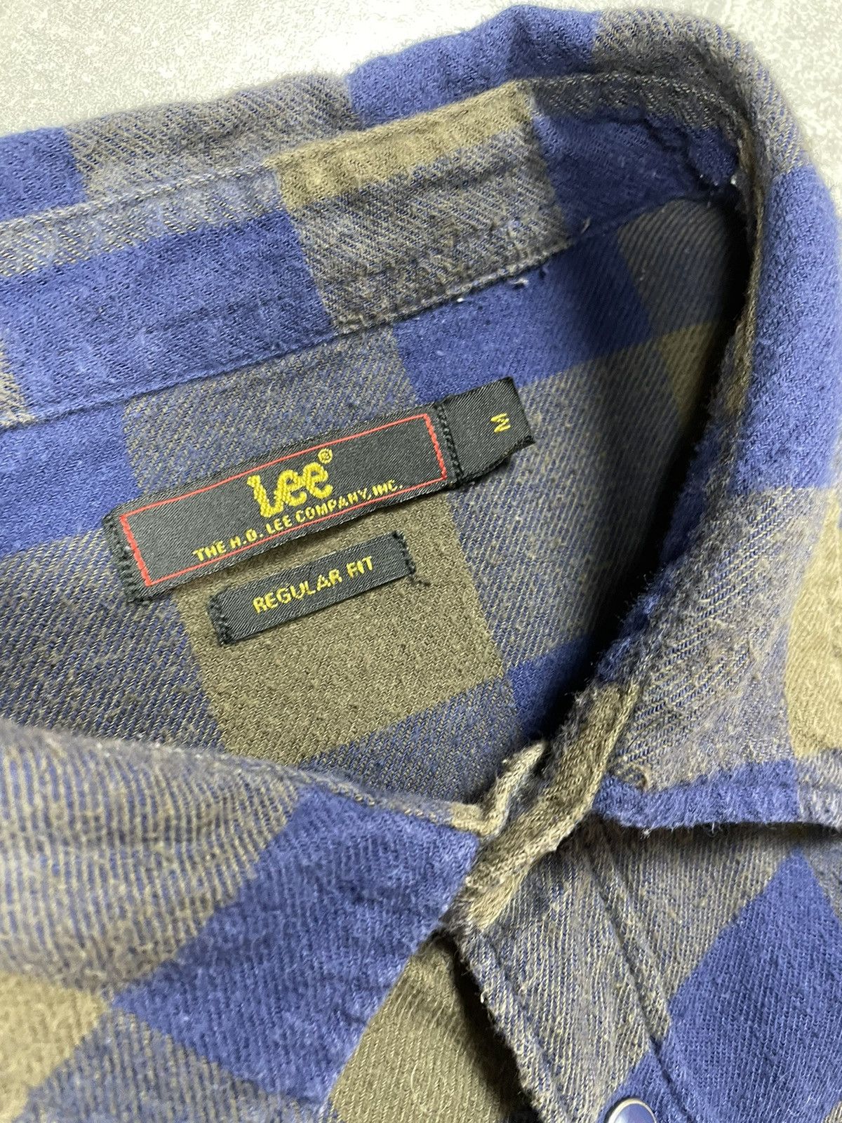 Flannel × Lee Lee Checkered Flannel Plaid Regular Fit American Shirt Size US M / EU 48-50 / 2 - 7 Thumbnail