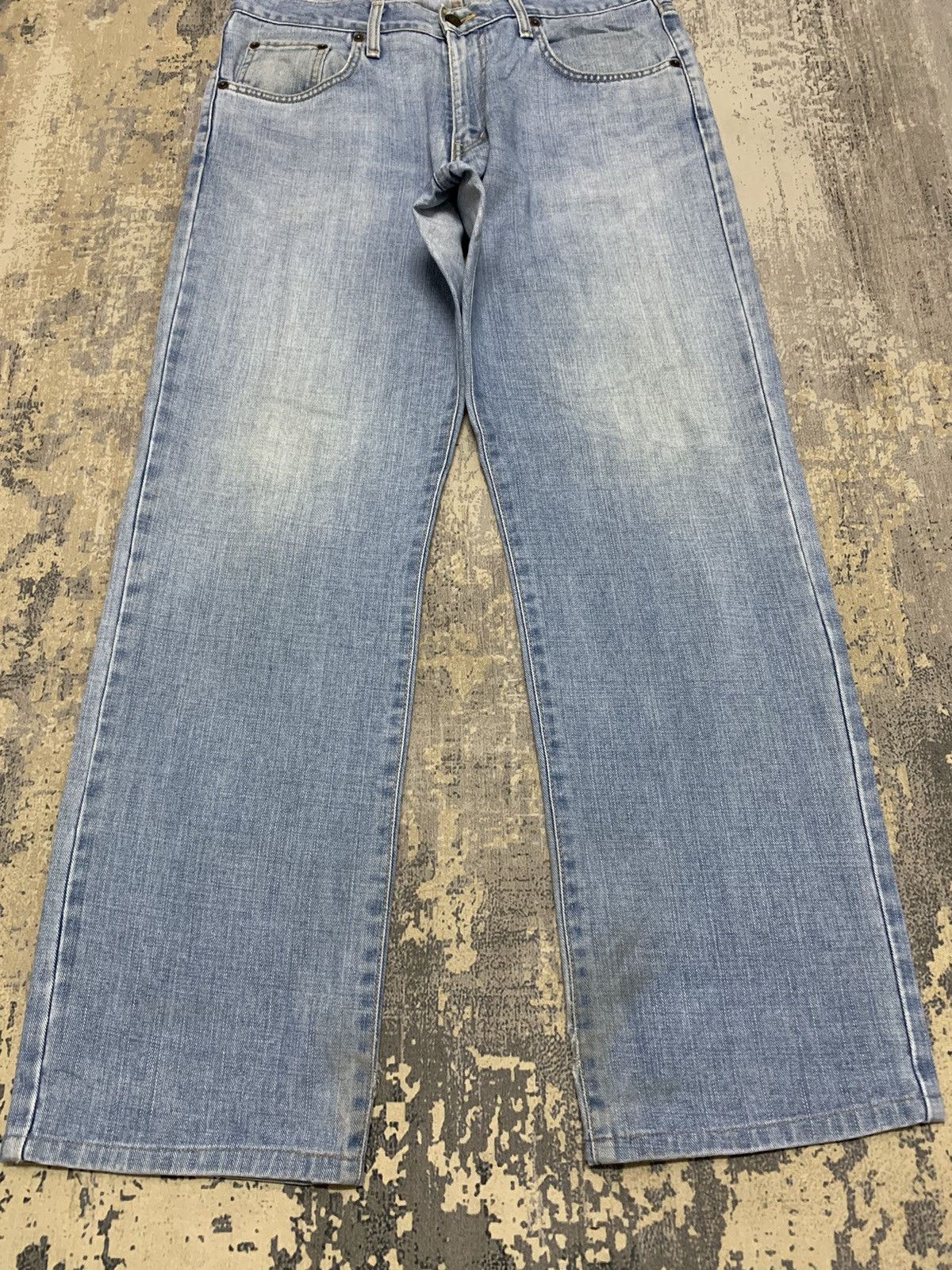 Japanese Brand Vintage Edwin Blue Wash Baggy Style Jeans 33x31.5 Size US 33 - 4 Thumbnail