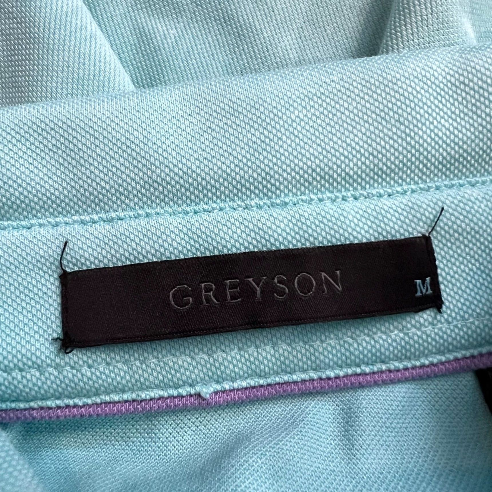 Vintage Greyson Polo Shirt Mens Medium Golf Performance Solid Blue Green Size US M / EU 48-50 / 2 - 7 Thumbnail
