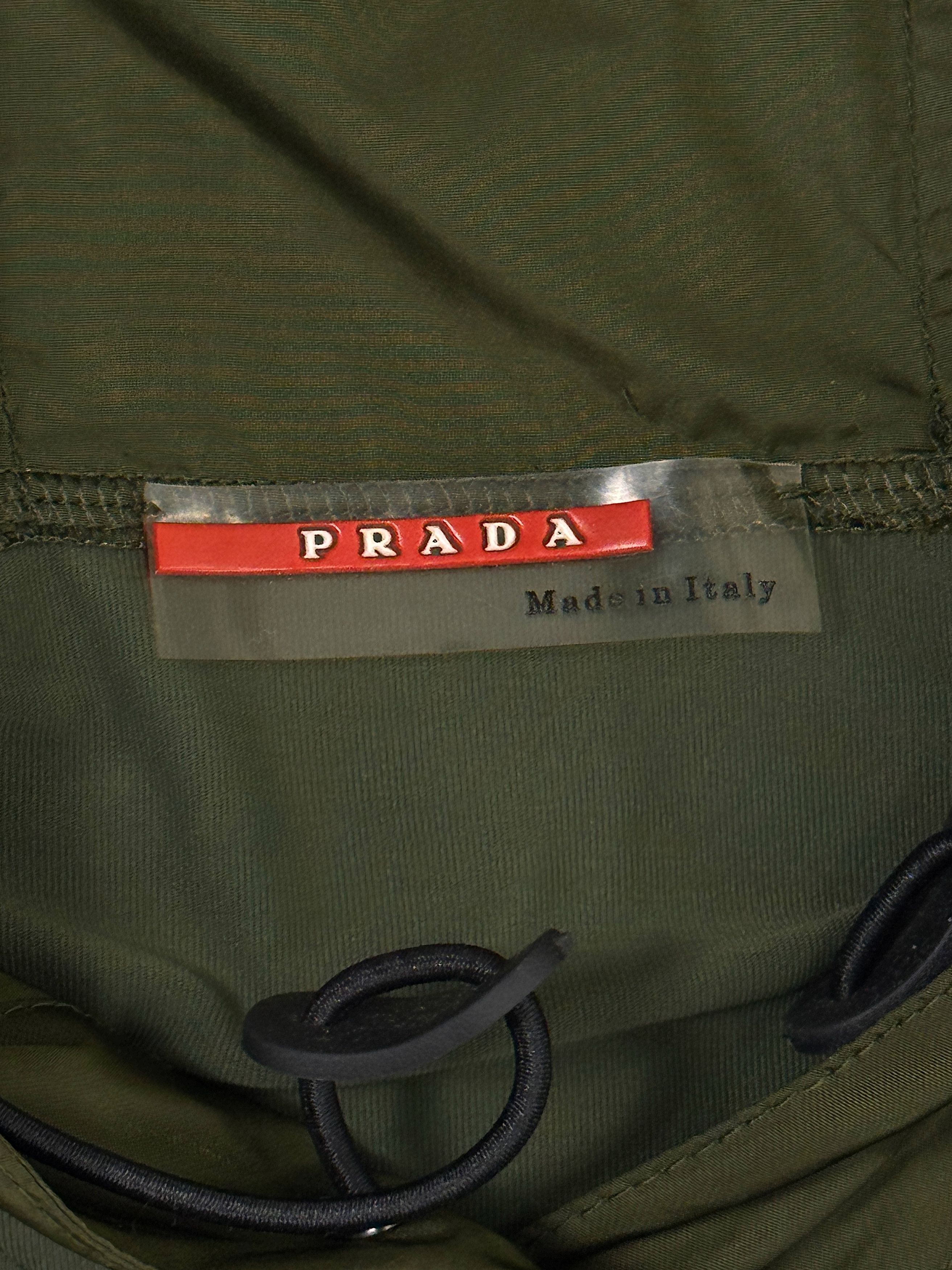 Prada Prada Nylon Hoodie Red Tab Olive Green Size US S / EU 44-46 / 1 - 6 Thumbnail