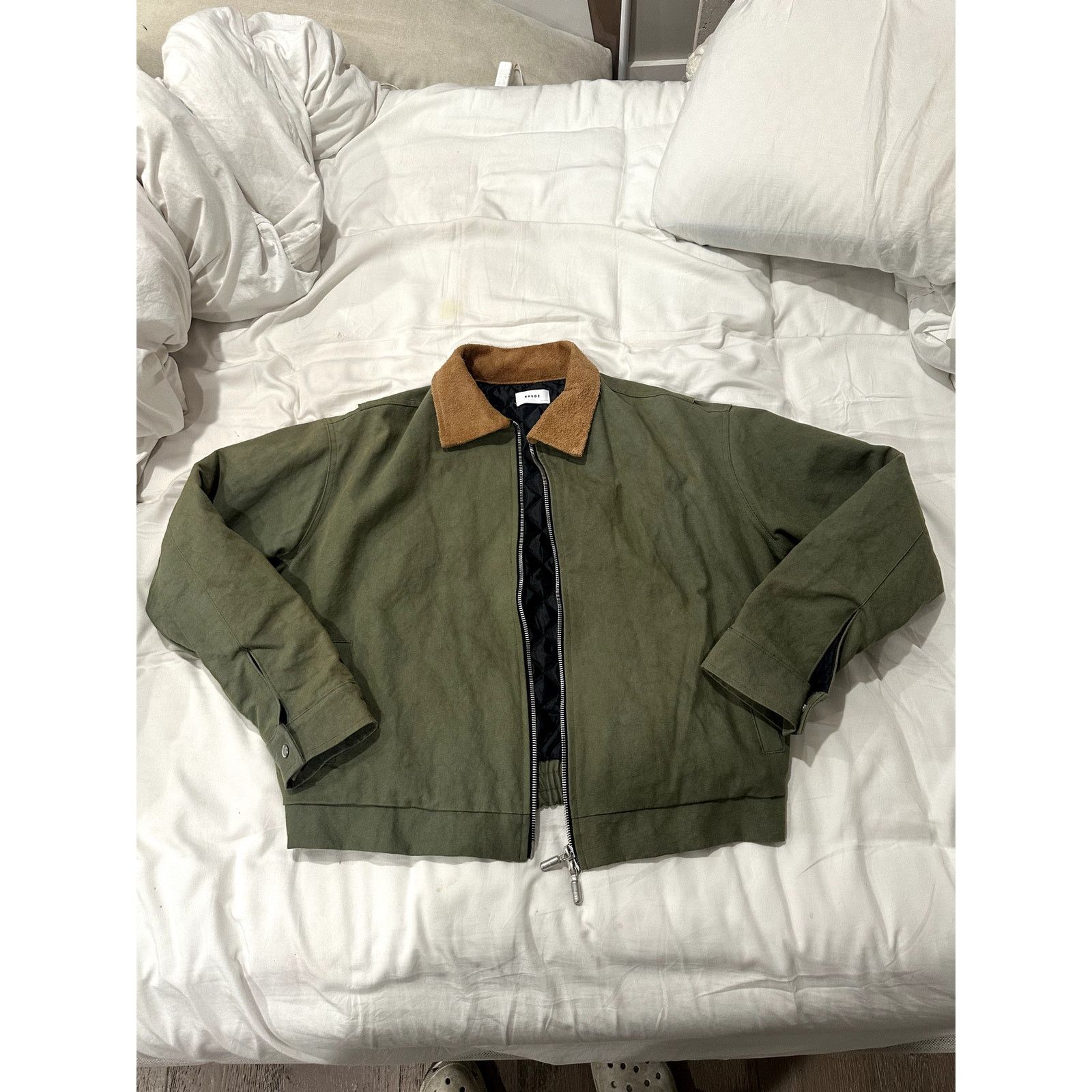 Rhude Rhude Trucker Jacket Olive Green XL Size US XL / EU 56 / 4 - 1 Thumbnail