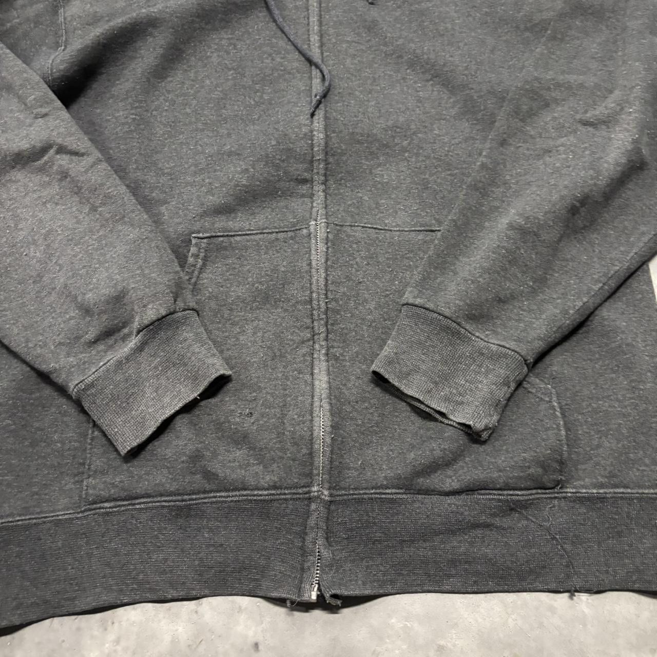 Japanese Brand × Vintage Crazy Vintage Y2K/200s Grey Blank Russell Style Essential Zip Up Hoodie! Size US L / EU 52-54 / 3 - 5 Thumbnail