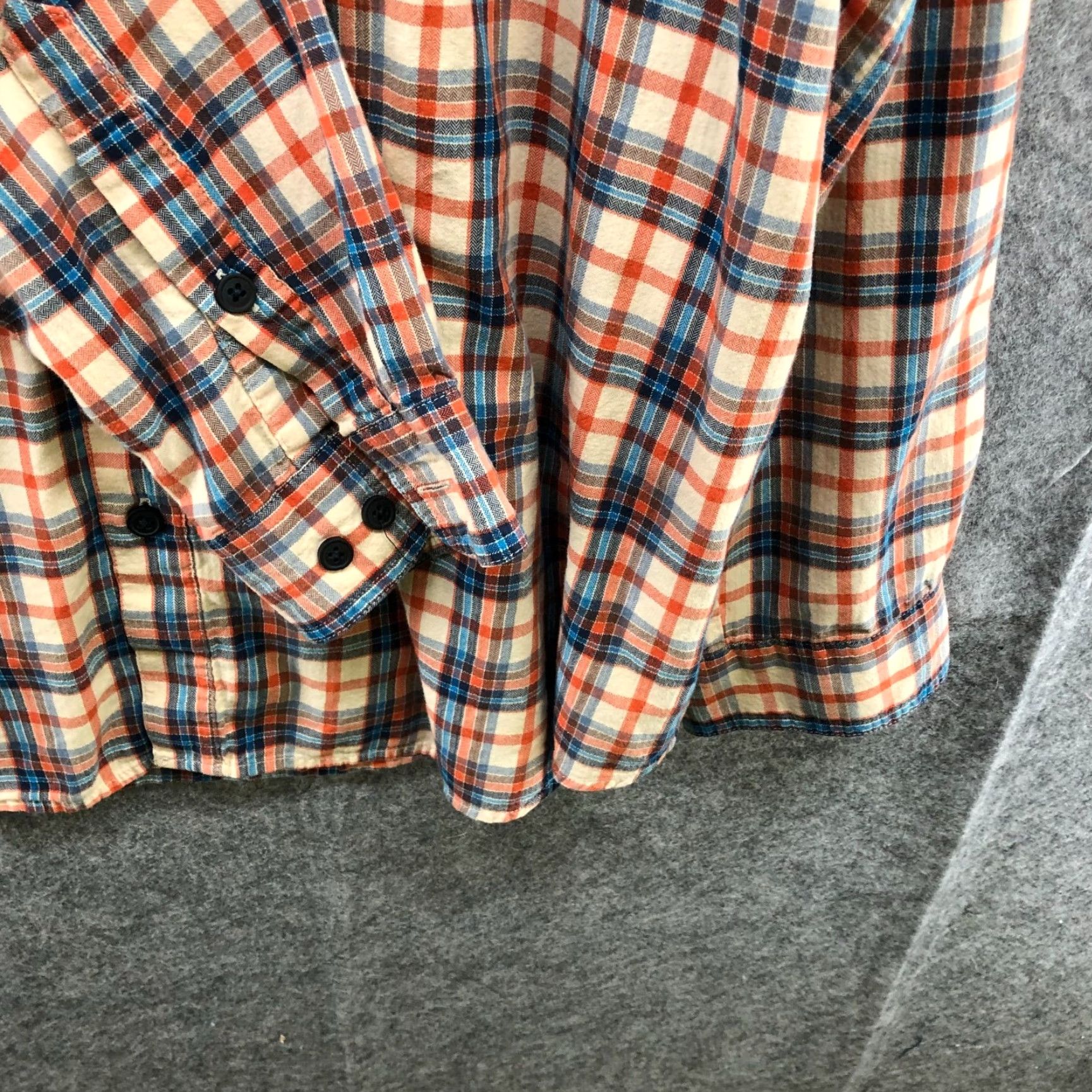 Vintage Coiumbia Long Sleeve Shirt Mens XL Plaid Orange Blue Cotton Woven Button Down Size US XL / EU 56 / 4 - 5 Thumbnail