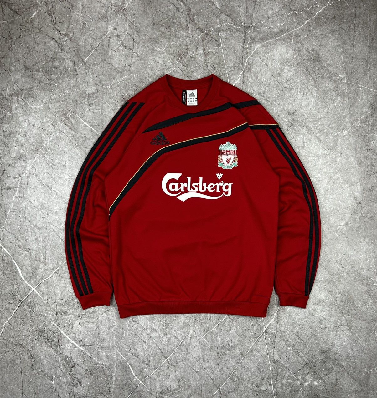 Vintage Adidas Liverpool Football Sweatshirt Soccer Red