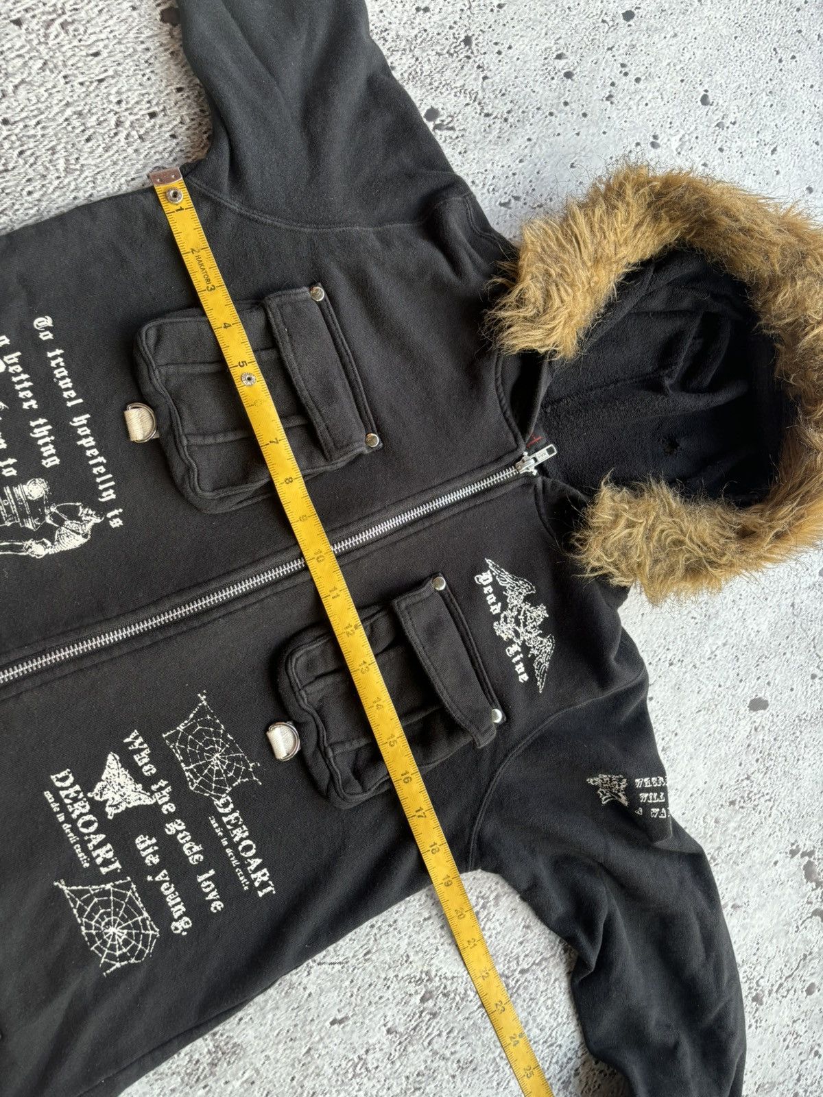 If Six Was Nine Y2k Deorat poem lgb punk style Fur hoodie Size US M / EU 48-50 / 2 - 9 Thumbnail