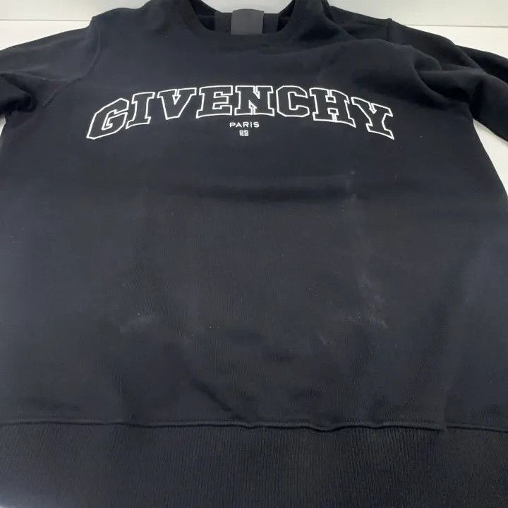 Givenchy Givenchy Givenchy Black Logo Embroidered Sweatshirt -2507 Size US M / EU 48-50 / 2 - 7 Thumbnail