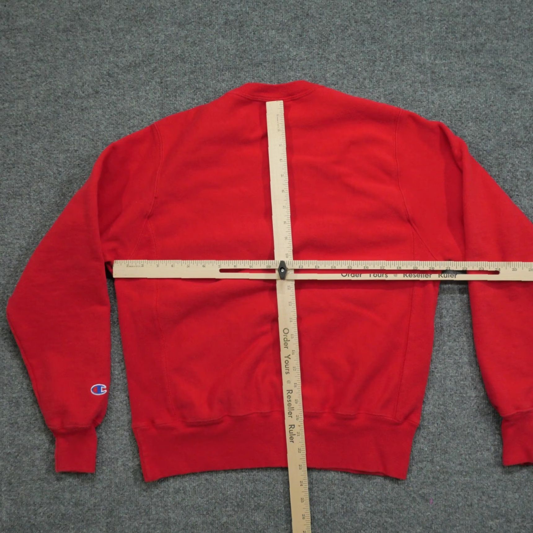 Champion Champion Sweatshirt Mens Sweatshirt Red Pullover Reverse Weave Adult Small Logo Fleece Crew Neck Long Sleeve Solid Pullover Size US S / EU 44-46 / 1 - 7 Thumbnail