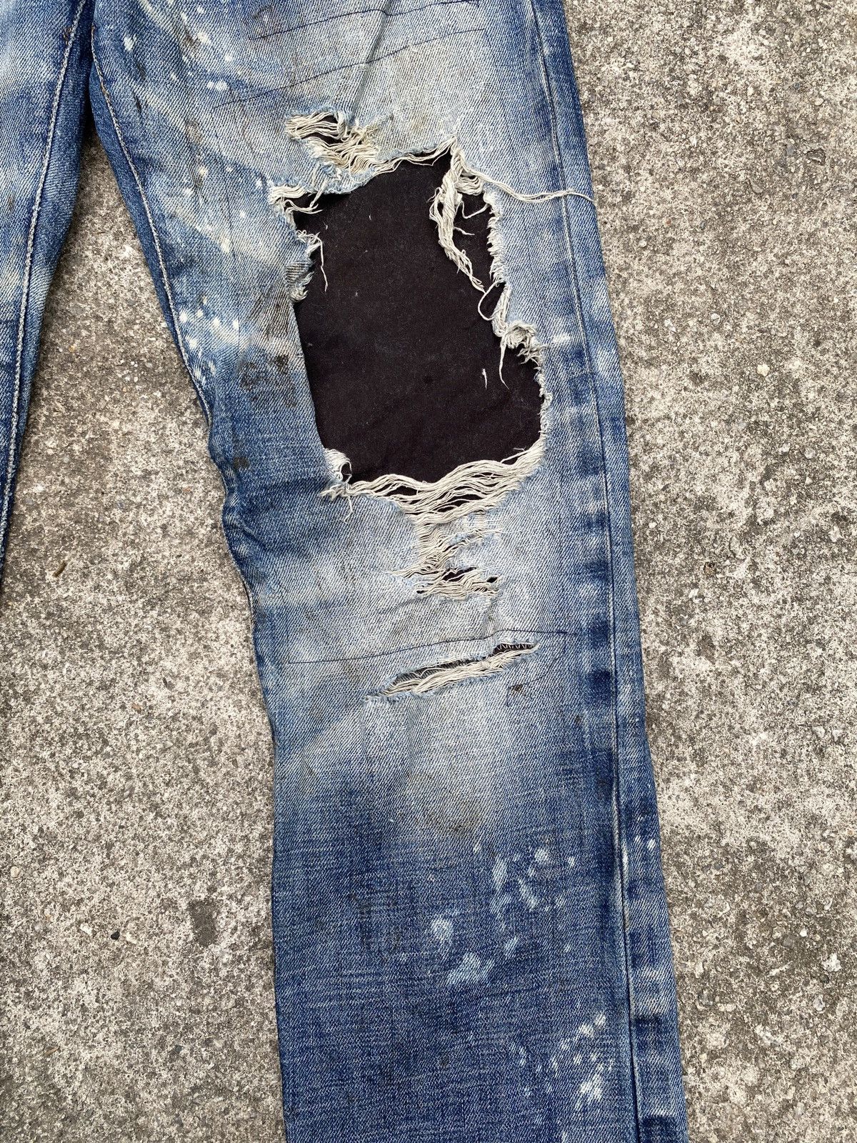 Energie Energie Italy Green Selvedge Distressed Denim Size US 32 / EU 48 - 7 Thumbnail