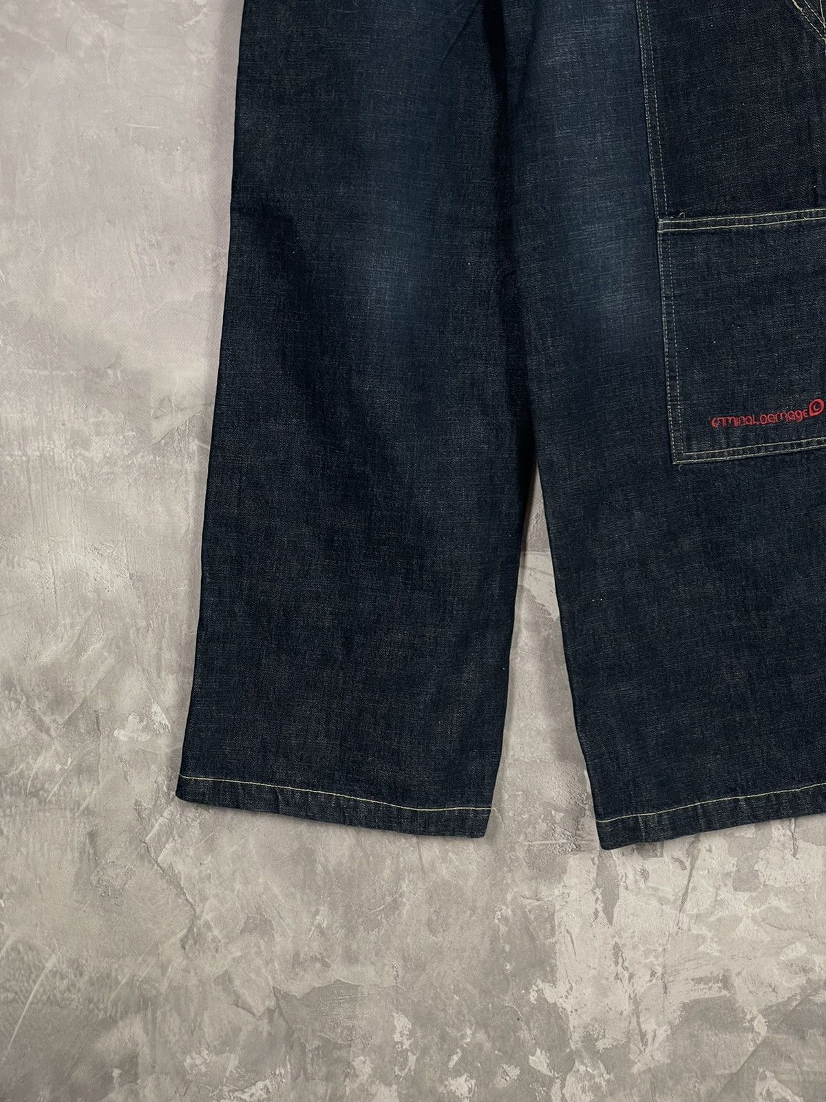 Criminal Damage CRIMNAL DENIM Y2K DENIM JEANS PANTS HIGH WAIST Size US 27 - 9 Thumbnail
