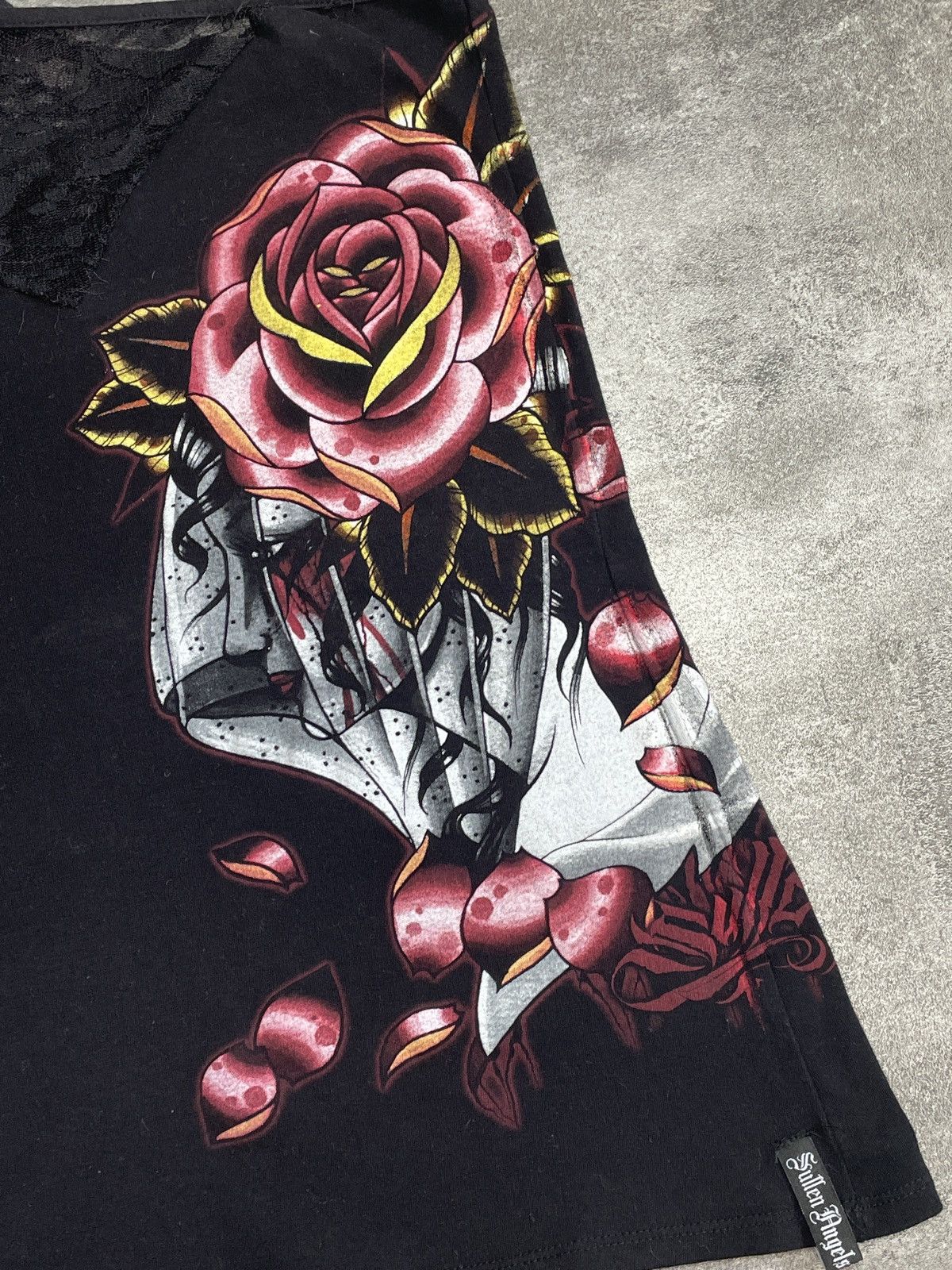 Vintage 💥RARE💥Vintage Y2K Top Rose Lace Avant Garde Aesthetic Size S / US 4 / IT 40 - 2 Thumbnail