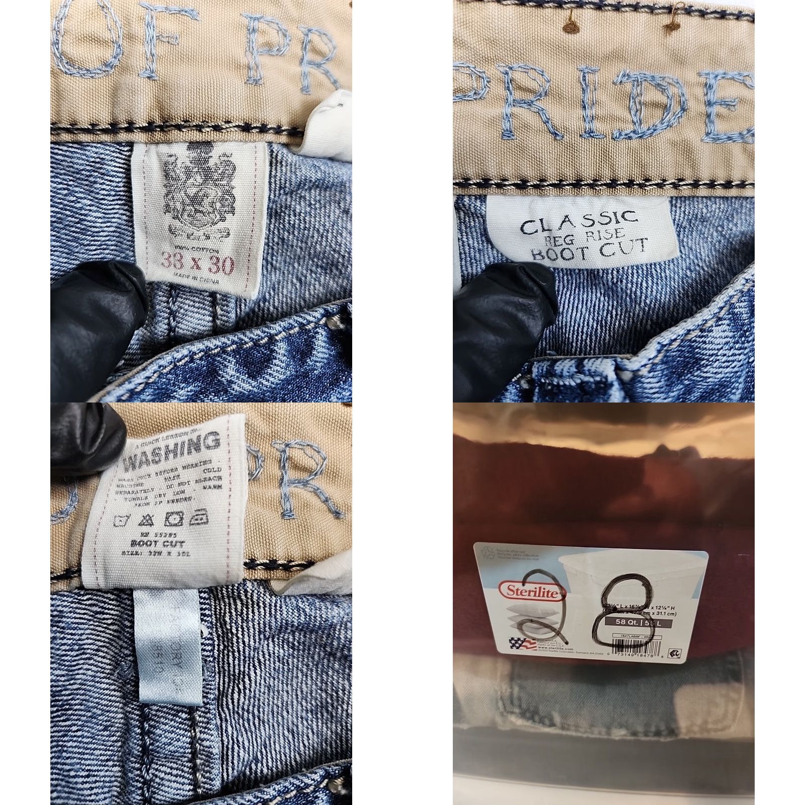 Vintage King of Prides Jeans Boot Cut 33x30 Vintage Regular Rise Washed Blue 100% Cotton Men’s Size US 33 - 10 Thumbnail