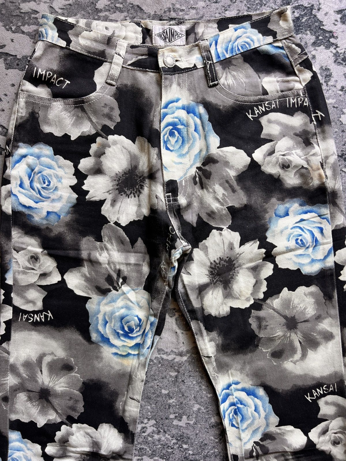 Kansai Yamamoto Kansai Impact Whimsical Bootcut Flare Jeans Size 26" / US 2 / IT 38 - 3 Thumbnail