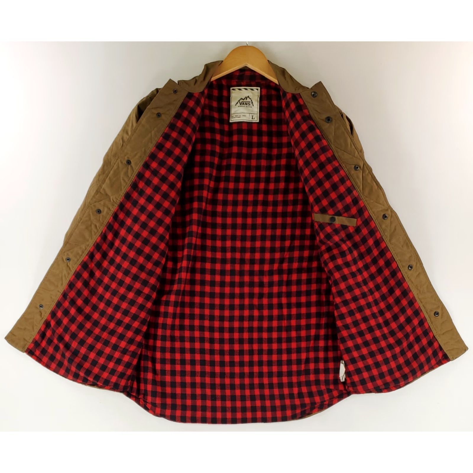 Vans Vans Jacket Tanka Mountain Edition Waxed Canvas Flannel Lined Mens L Brown Canvas Chore 90s? Mens Size US L / EU 52-54 / 3 - 6 Thumbnail