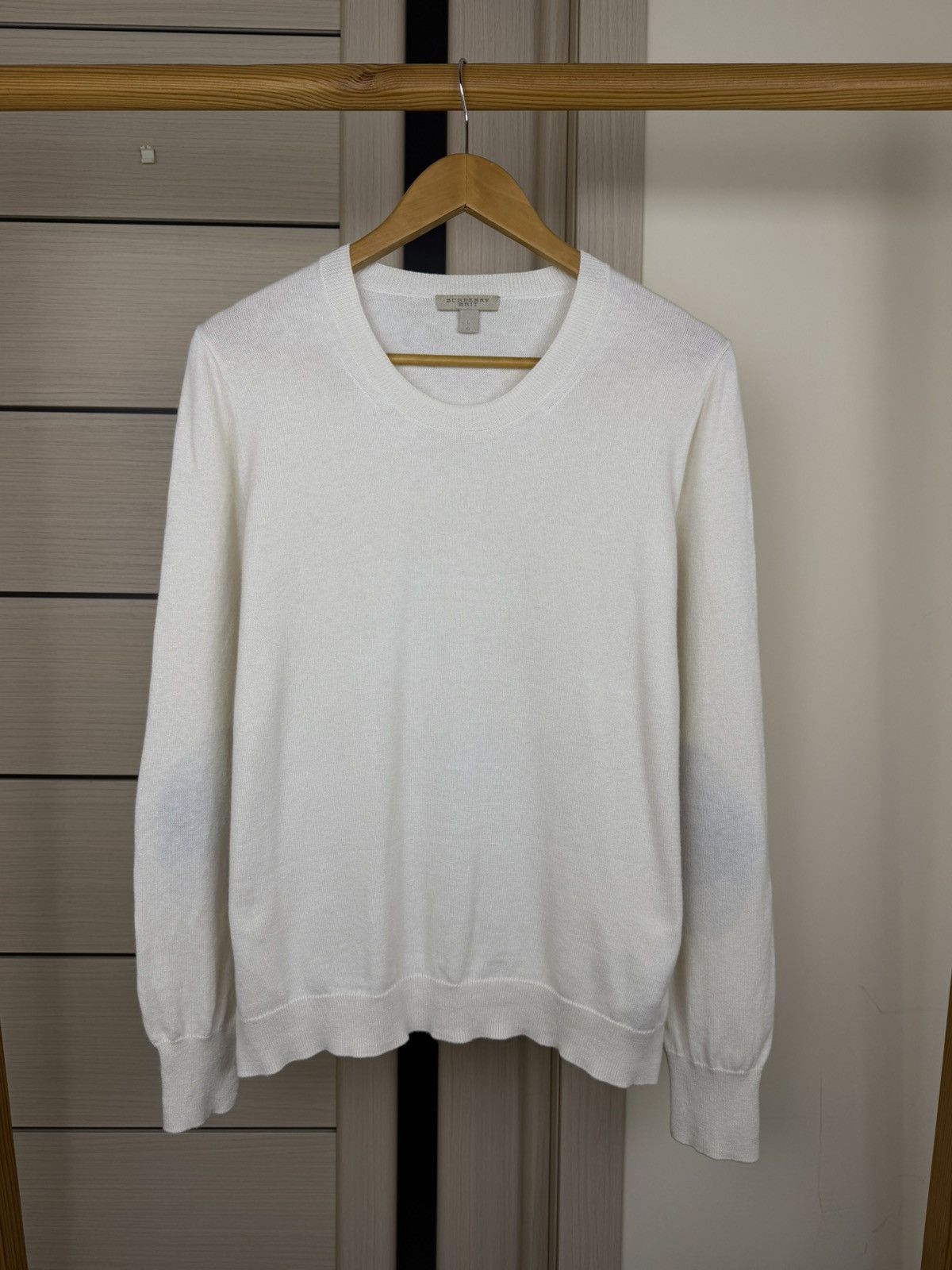 Burberry Vintage Burberry brit cotton cashmere sweater size L Size L / US 10 / IT 46 - 1 Thumbnail