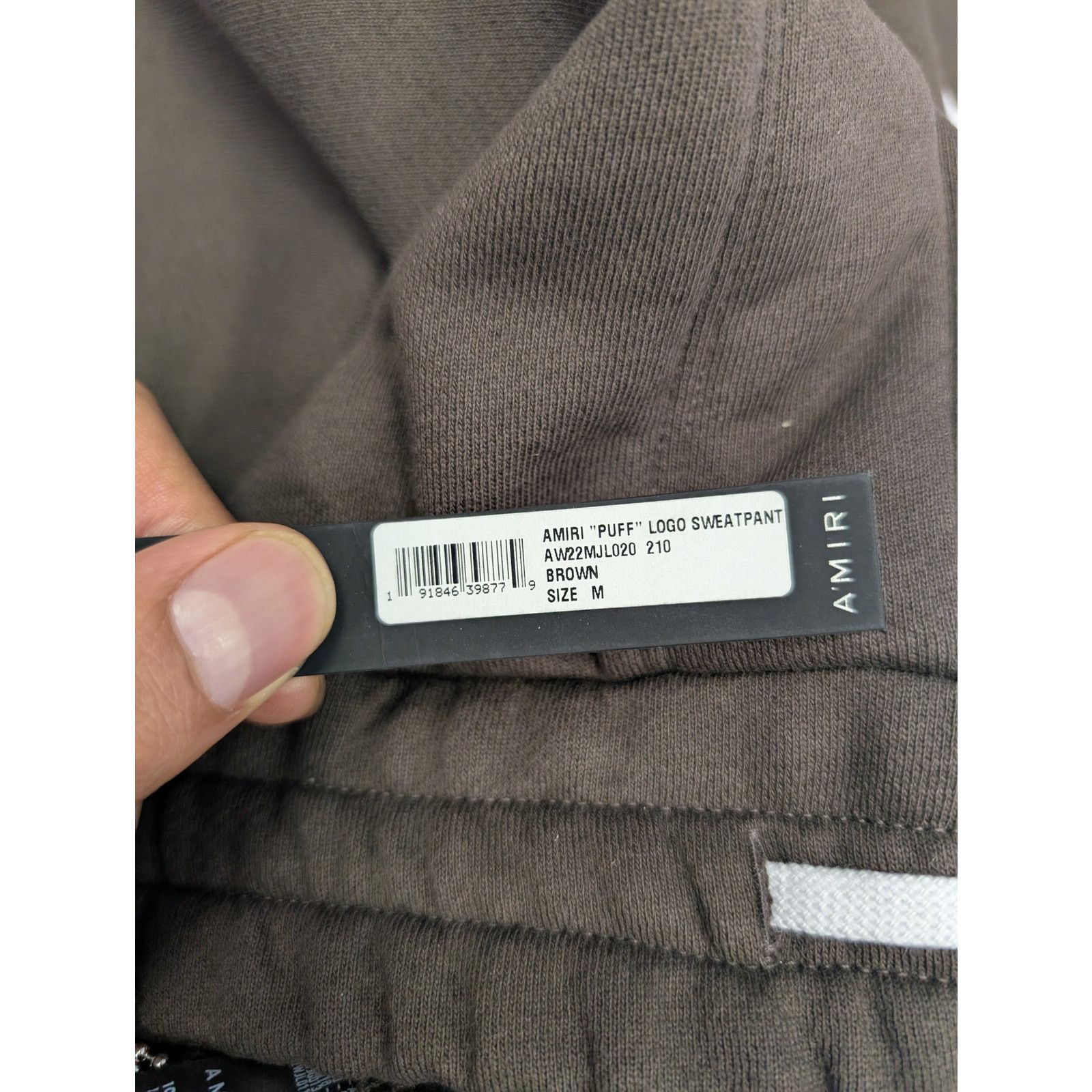 Amiri o1rshd1 " PUFF " Logo Sweatpant in Brown Size US 32 / EU 48 - 15 Thumbnail