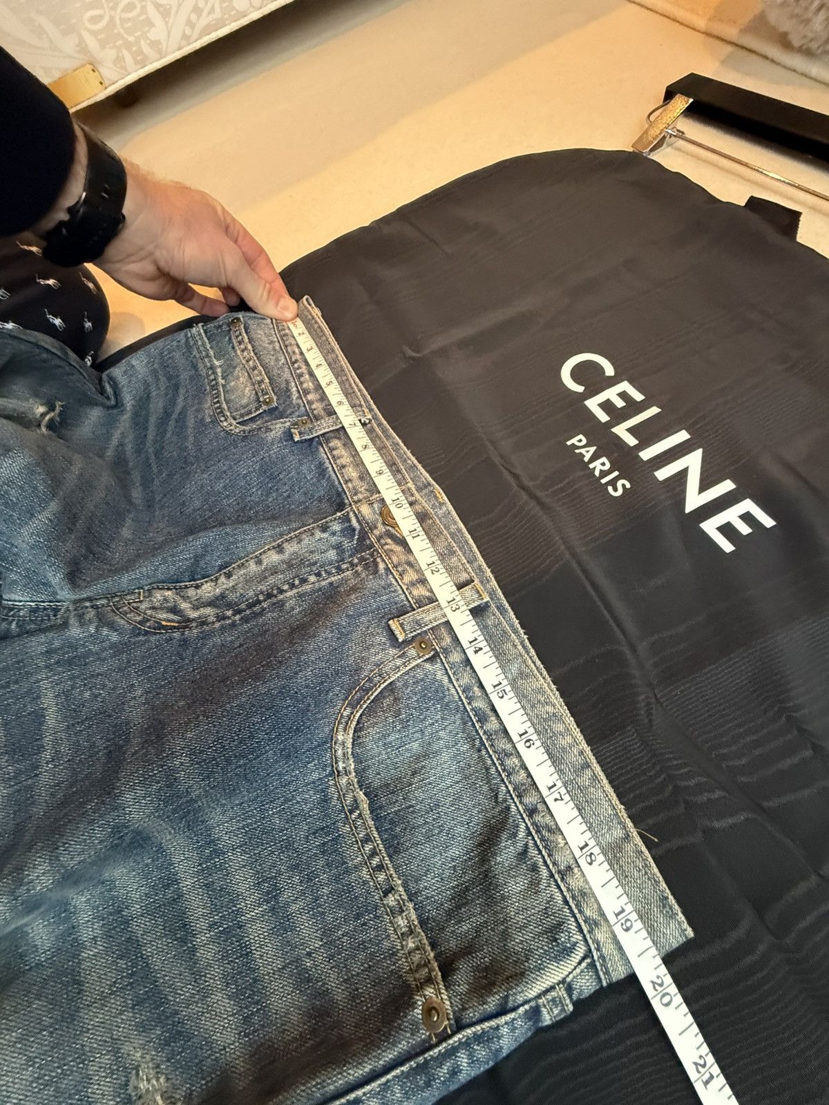 Saint Laurent Paris FW13 Holy Grail Saint Laurent crash Hedi jeans 36 skinny d02 Size US 36 / EU 52 - 5 Thumbnail