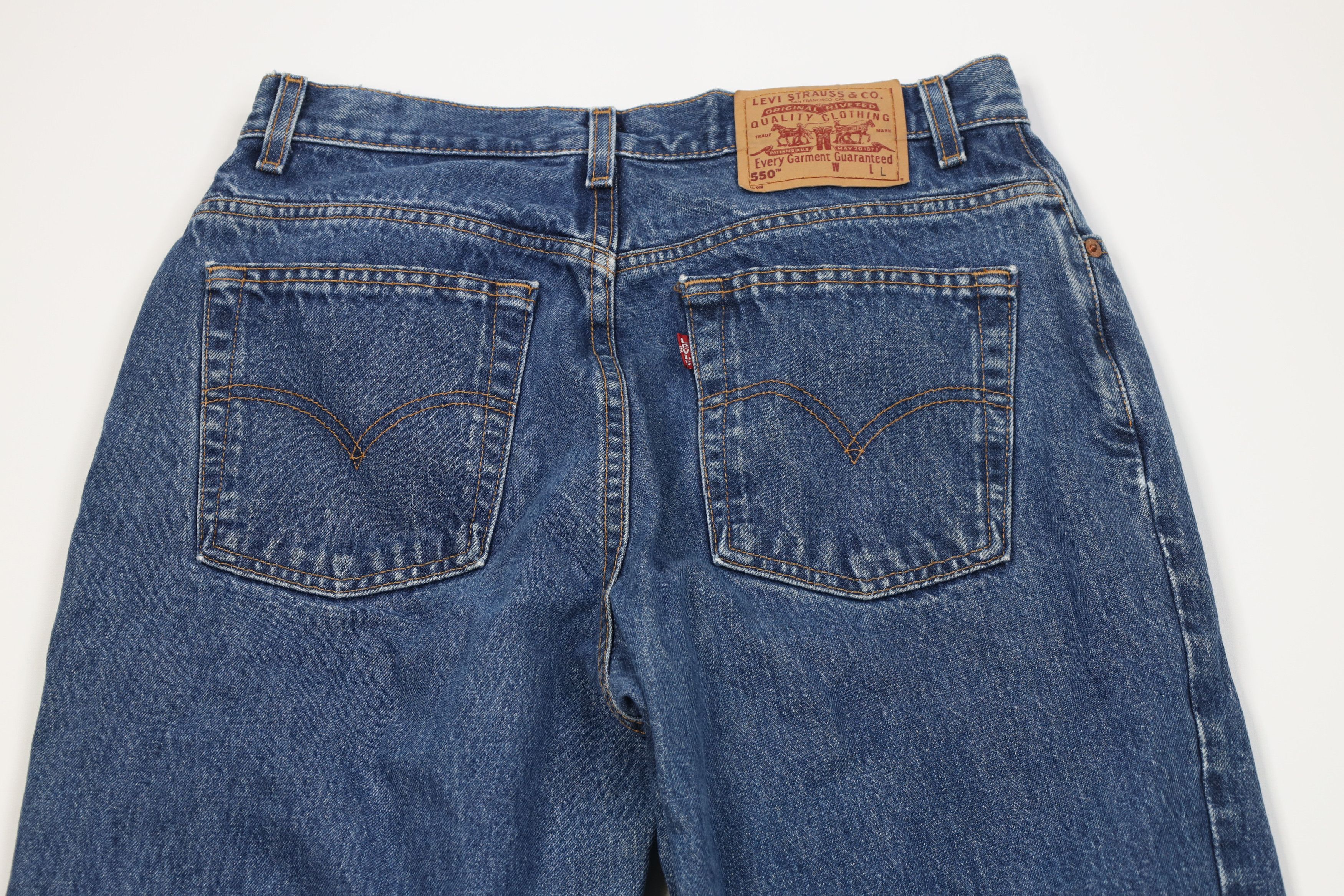 Levi's Vintage Y2K 2000 Levis 550 Fit Tapered Leg Denim Jeans Size 34" / US 12 / IT 48 - 10 Thumbnail