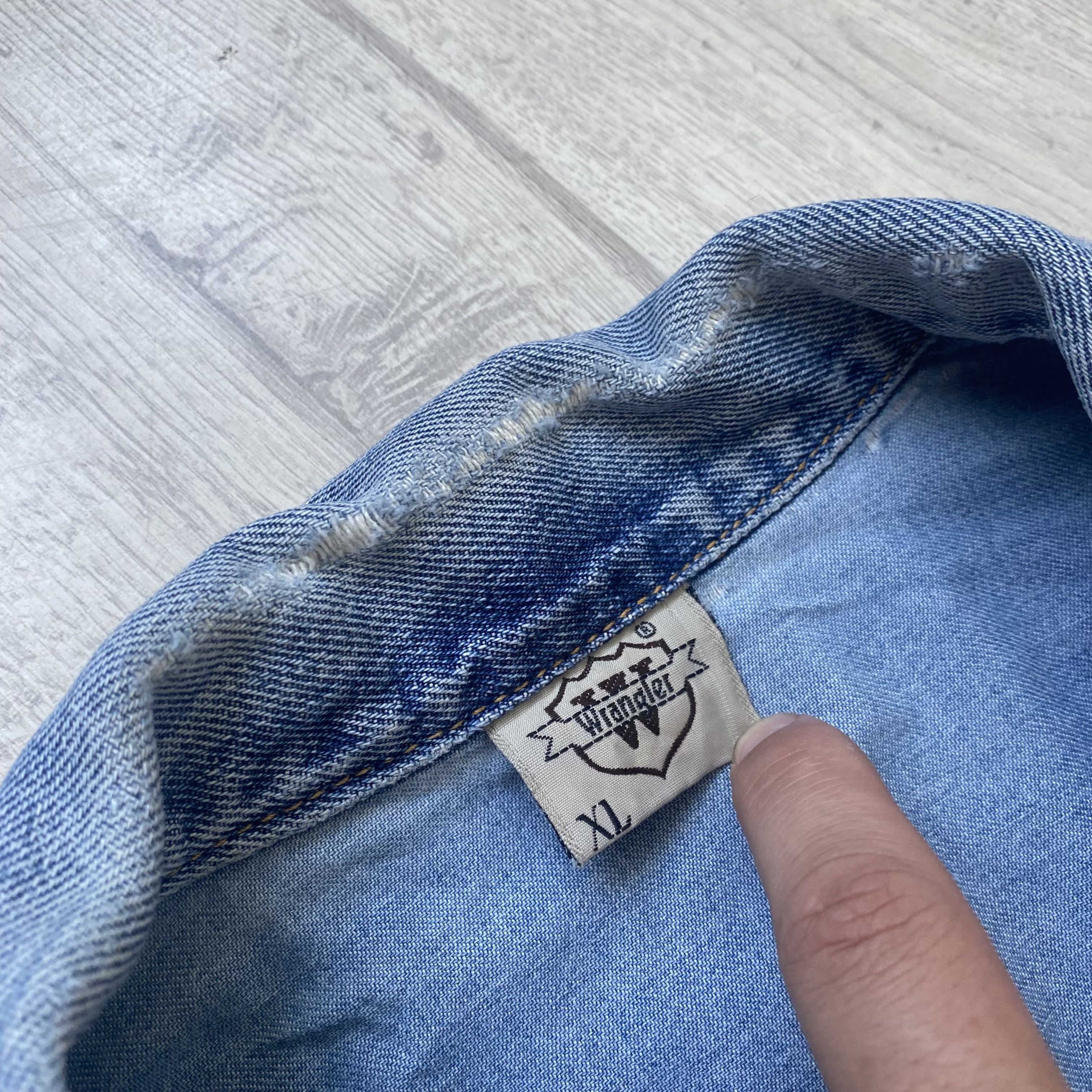 Wrangler Vintage 80s Wrangler heavy denim jacket distressed Size US XL / EU 56 / 4 - 7 Thumbnail