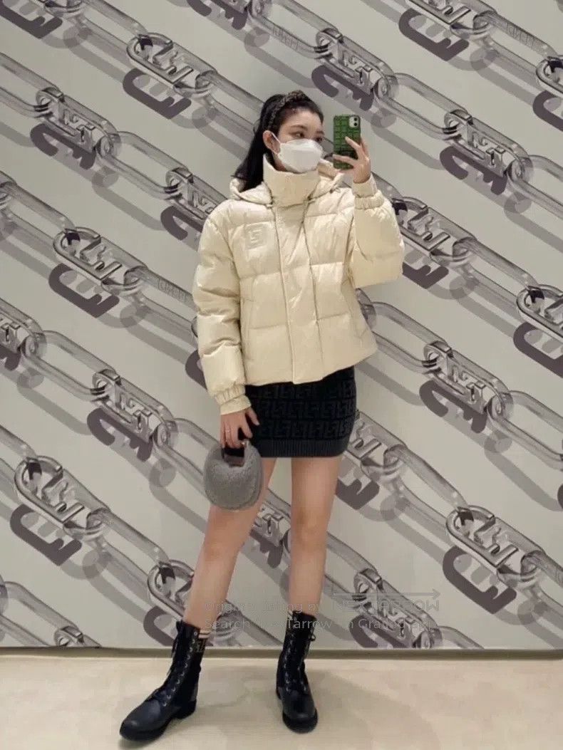 Fendi Fendi Double F Embossed Logo Cream White Down Jacket Size S / US 4 / IT 40 - 4 Thumbnail