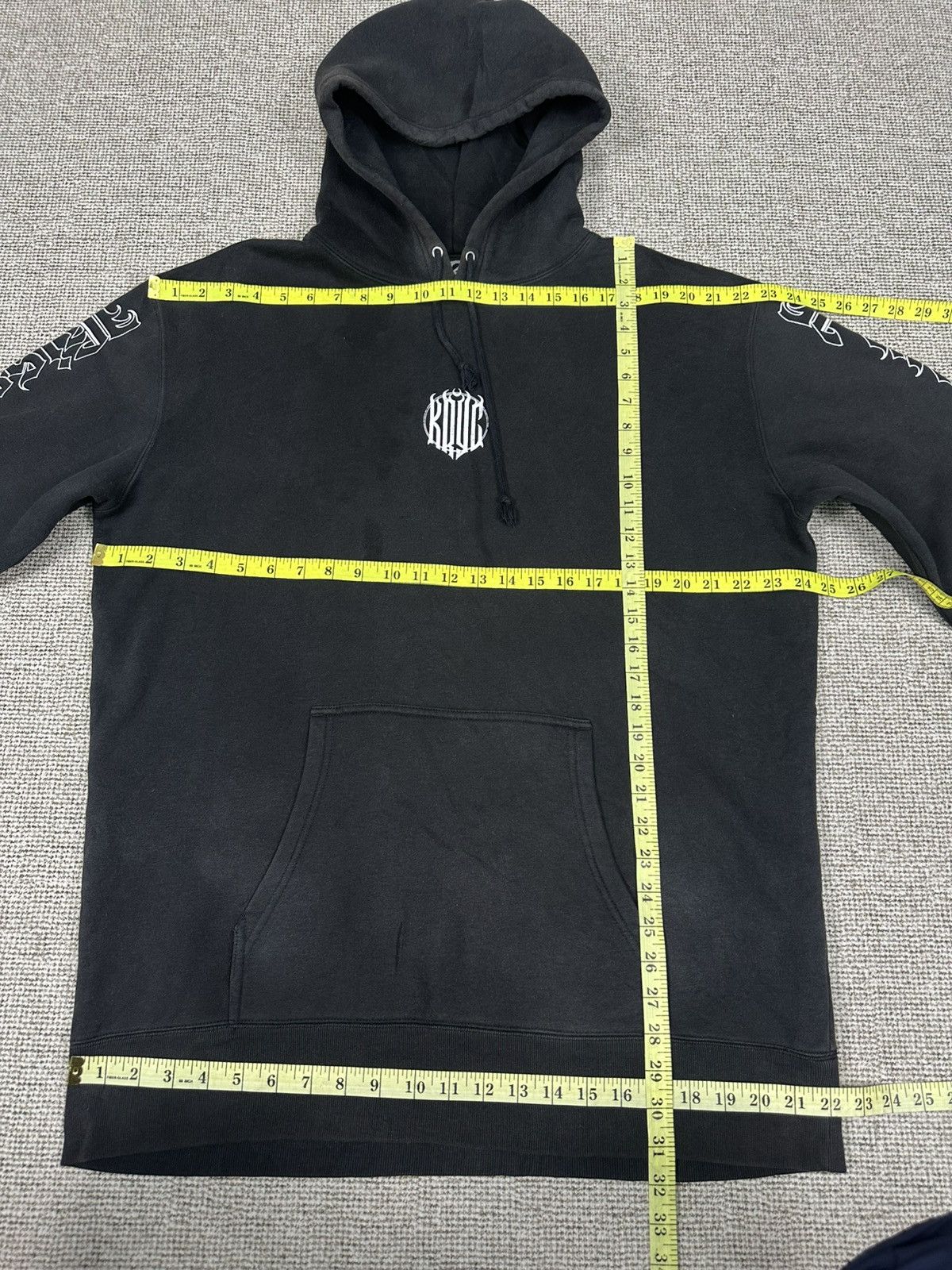 14th Addiction Kryclothing Tokyo Darkside Long Sun Faded Hoodie Z302 Size US XL / EU 56 / 4 - 8 Thumbnail