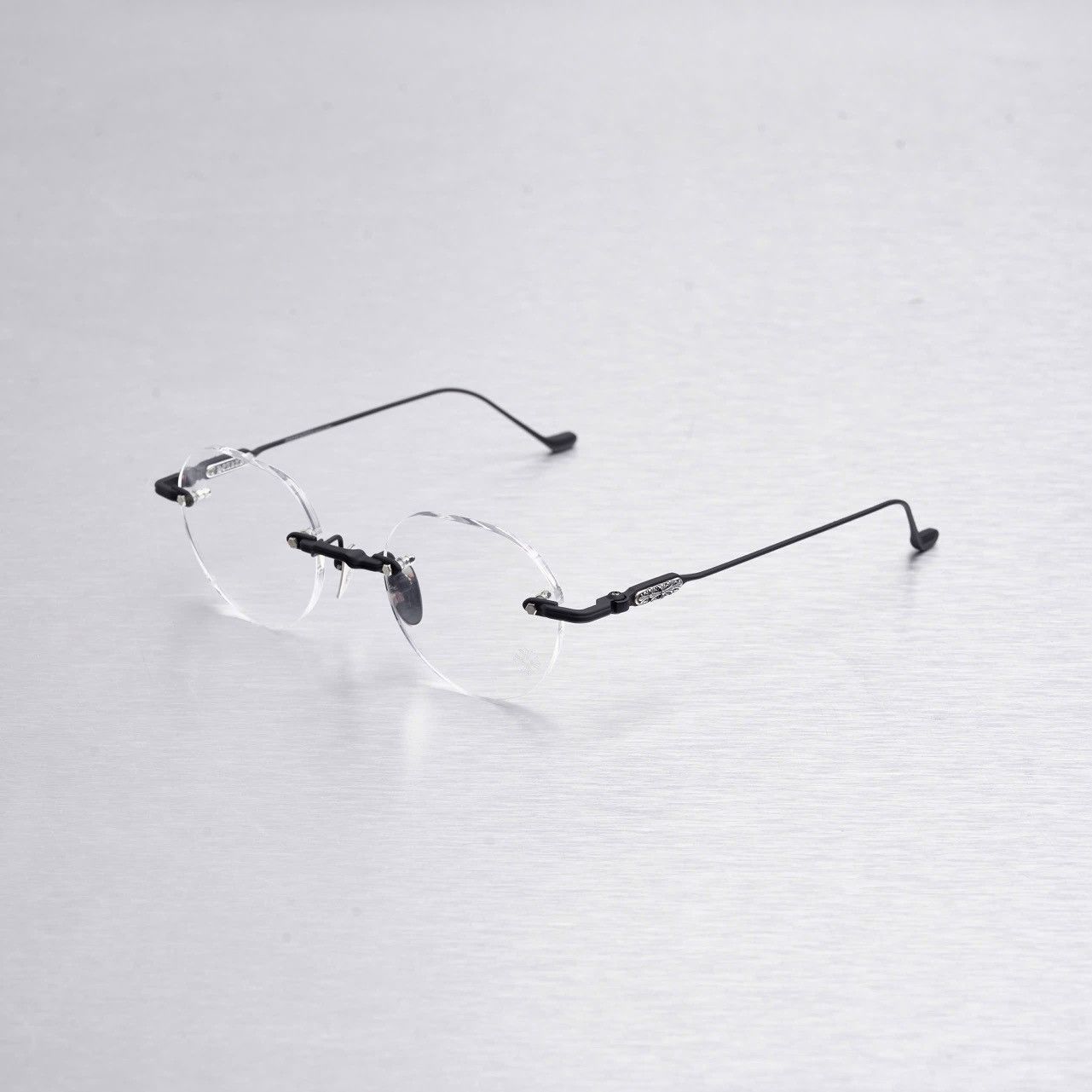 Chrome Hearts CHROME HEARTS SOFFFFFFFFERS I MATTE BLACK/SHINY SILVER GLASSES Size ONE SIZE - 1 Thumbnail