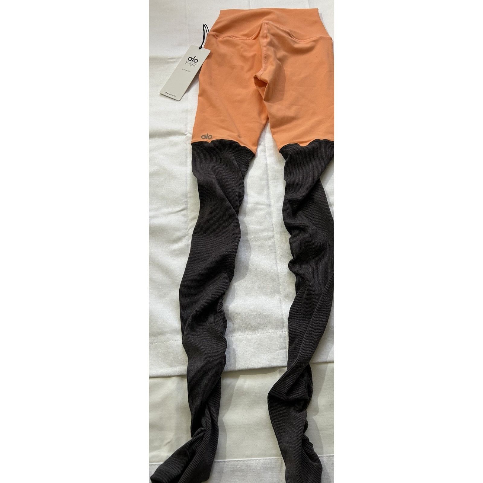 Alo NWT-Women's ALO Yoga Leggings-Orange/Gray Size XXS Size 25" / US 0 / IT 36 - 3 Thumbnail