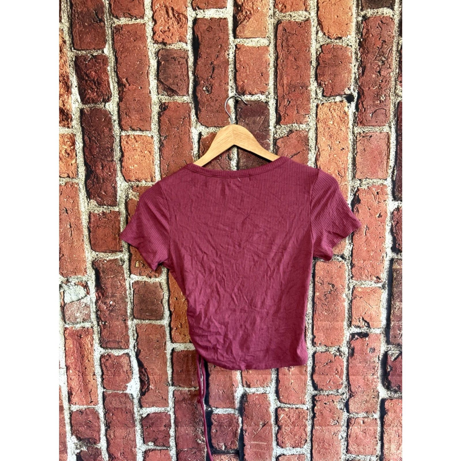 Vintage Haley & June Womens Red Cropped Long Sleeve Shirt L Size L / US 10 / IT 46 - 2 Thumbnail