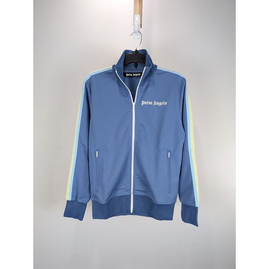 Palm Angels o1rshd1 Rainbow Classic Track Jacket in Blue White Size US M / EU 48-50 / 2 - 1 Thumbnail