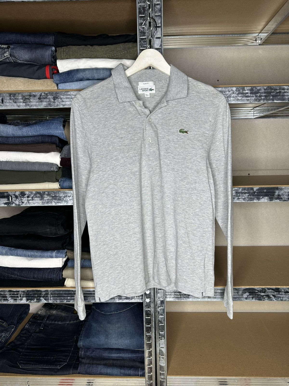 Lacoste Lacoste Sport Long Sleeve Polo Shirt Grey Cotton Men’s (4) M Size US M / EU 48-50 / 2 - 1 Thumbnail