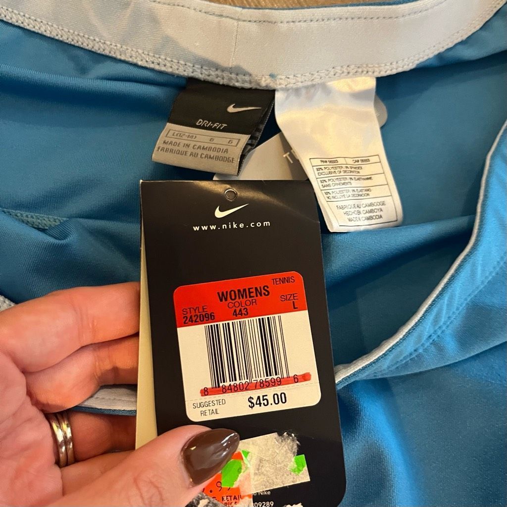 Nike Nike Blue Athletic Tennis Skirt Women Large Bin H-17 - NWT Size 30" / US 8 / IT 44 - 3 Thumbnail