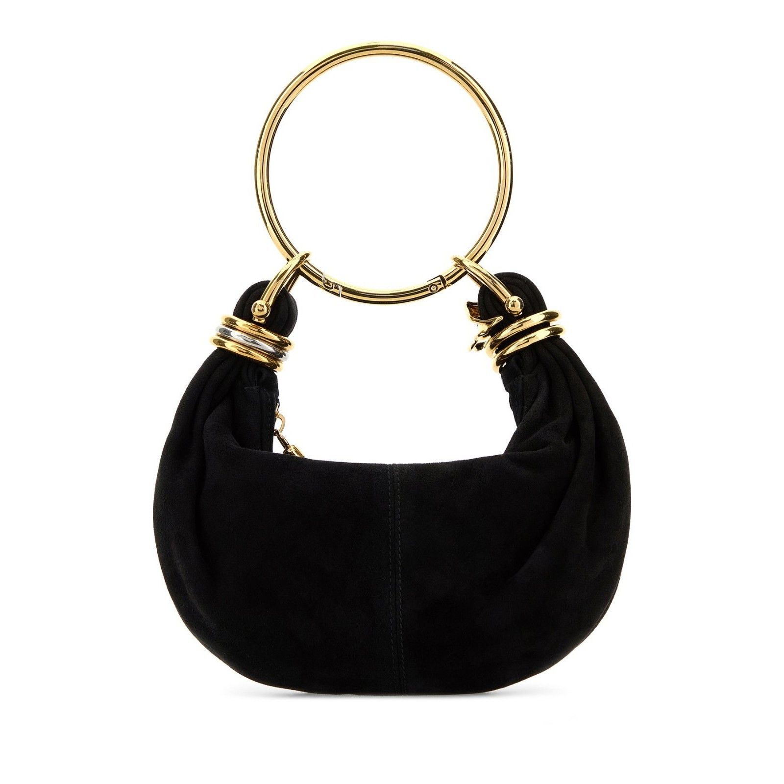 Chloe Chloe Mini Bracelet Hobo Black Suede Handbag New & Authentic Size ONE SIZE - 3 Thumbnail