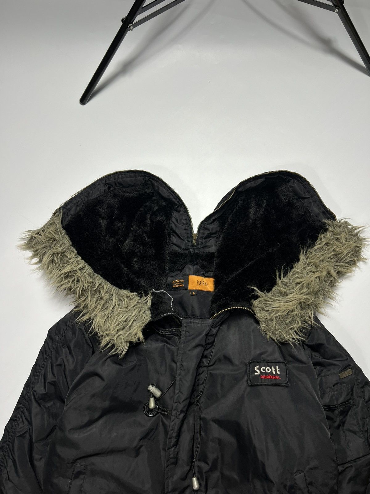 Schott Fur Hood Attached Scott N-2B Cropped Fligh Bomber Jacket Size US S / EU 44-46 / 1 - 5 Thumbnail