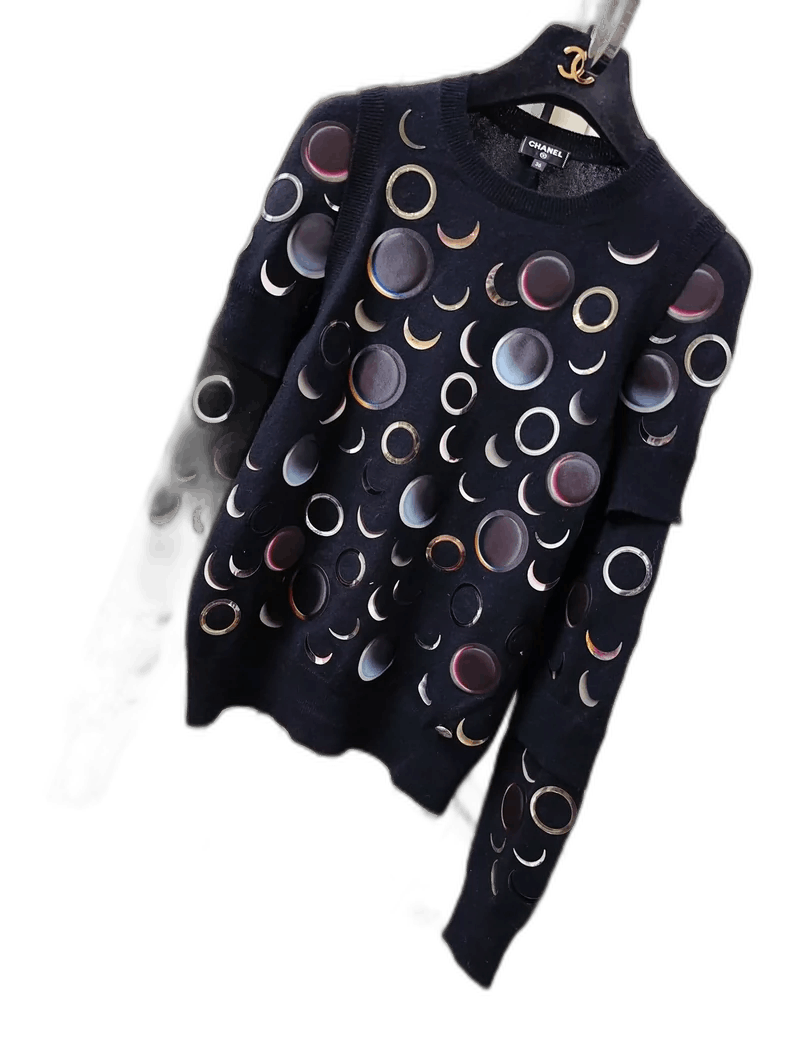 Chanel Chanel Moon Pattern Cashmere Sweater Size S / US 4 / IT 40 - 1 Thumbnail
