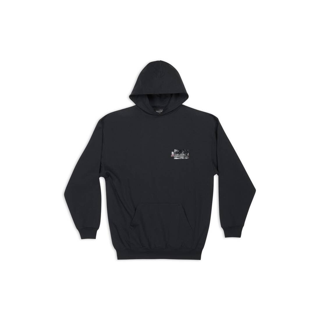 Balenciaga o1srvl11e0425 Gaffer Hoodie Medium Fit in Black Size L / US 10 / IT 46 - 1 Thumbnail