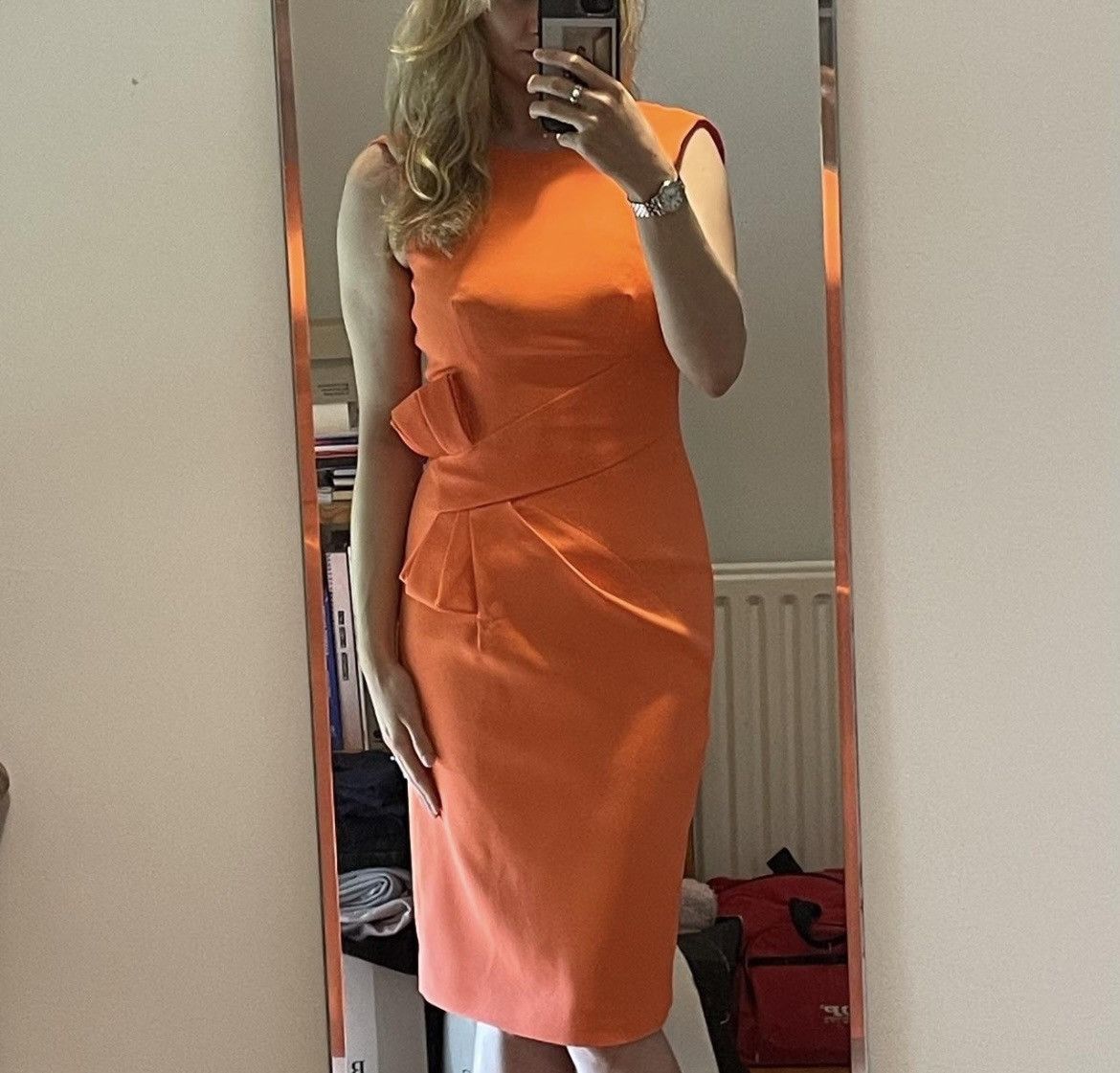 Karen Millen Karen Millen orange midi dress Size S / US 4 / IT 40 - 1 Thumbnail