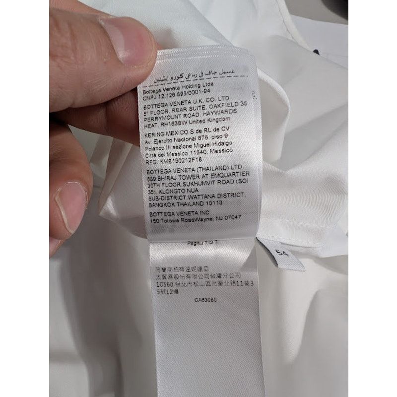 Bottega Veneta o1rshd1 Compact Cotton Poplin Shirt in White Size US L / EU 52-54 / 3 - 19 Thumbnail