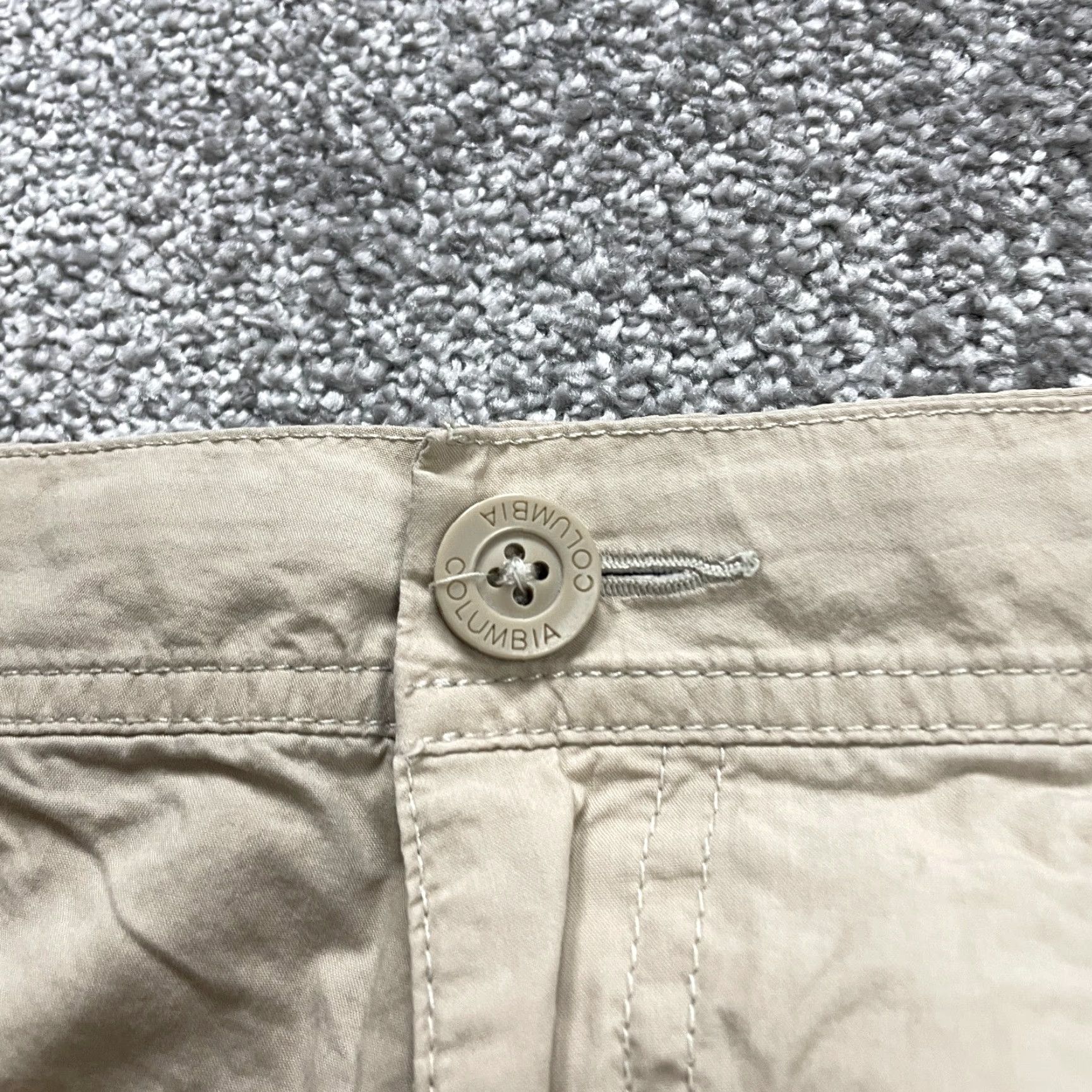 Vintage Columbia Chino Shorts Mens 38 Beige Cotton Flat Front Pocket Casual Outdoor Size US 38 / EU 54 - 3 Thumbnail