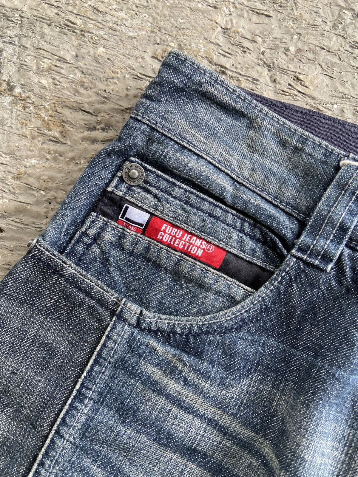 Fubu 1990s FUBU Collection - Hip Hop Ice Cube Style Denim Pants Size US 36 / EU 52 - 4 Thumbnail